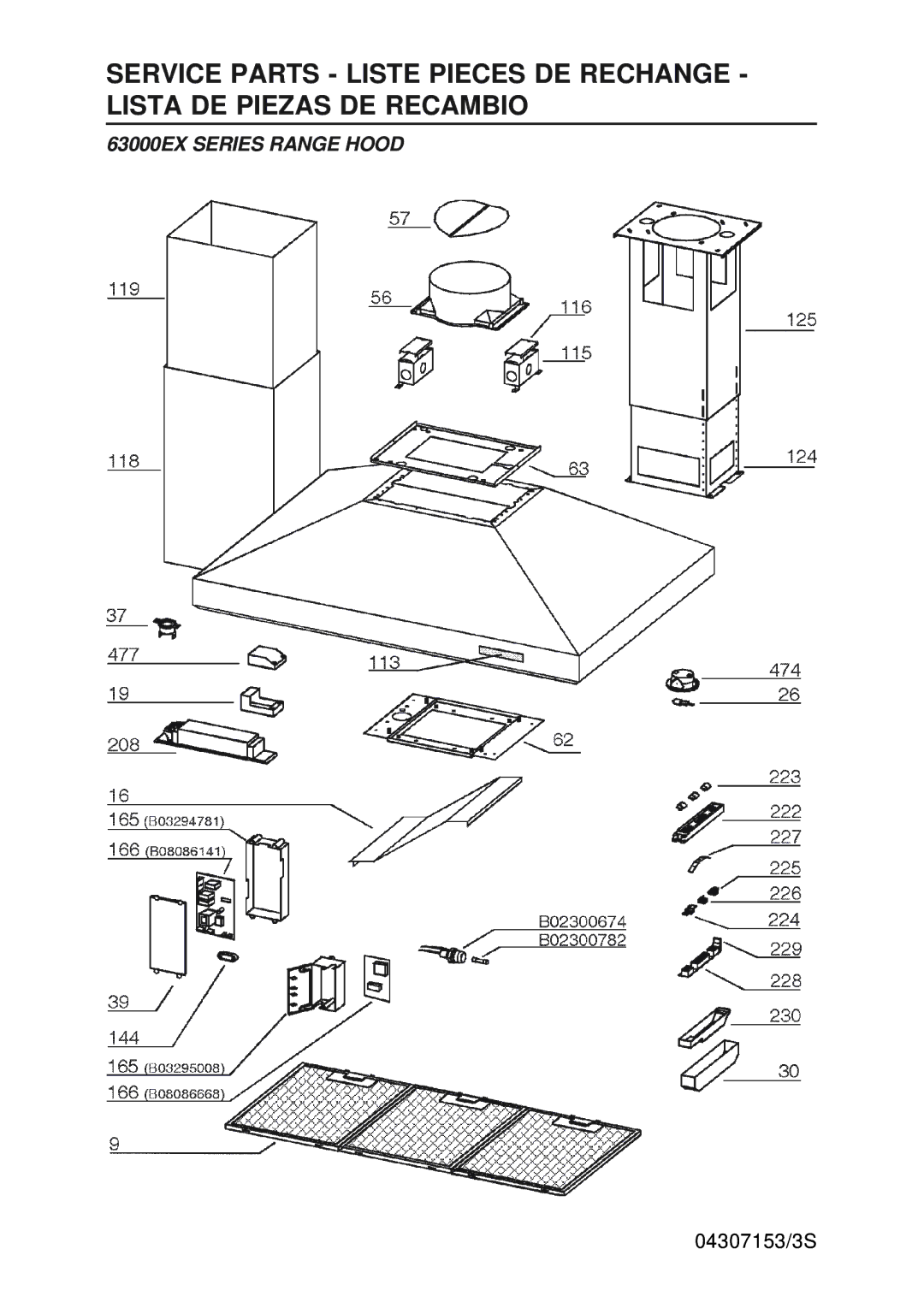 Broan manual 63000EX Series Range Hood 