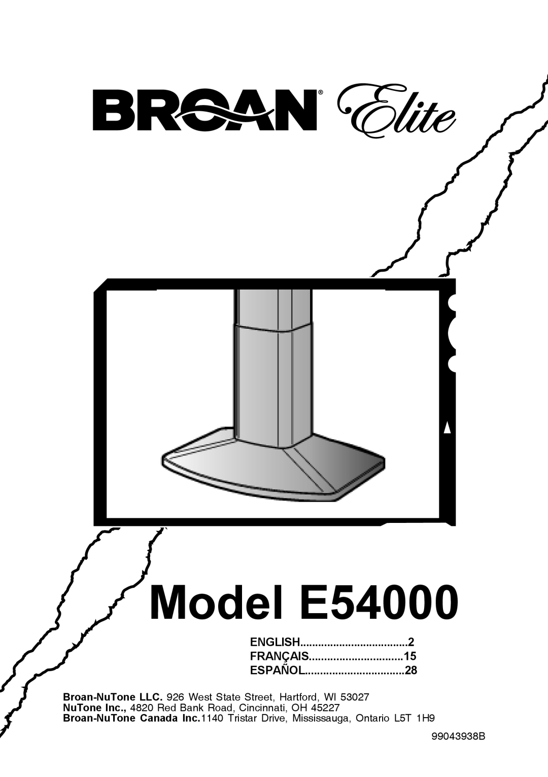 Broan manual Model E54000 