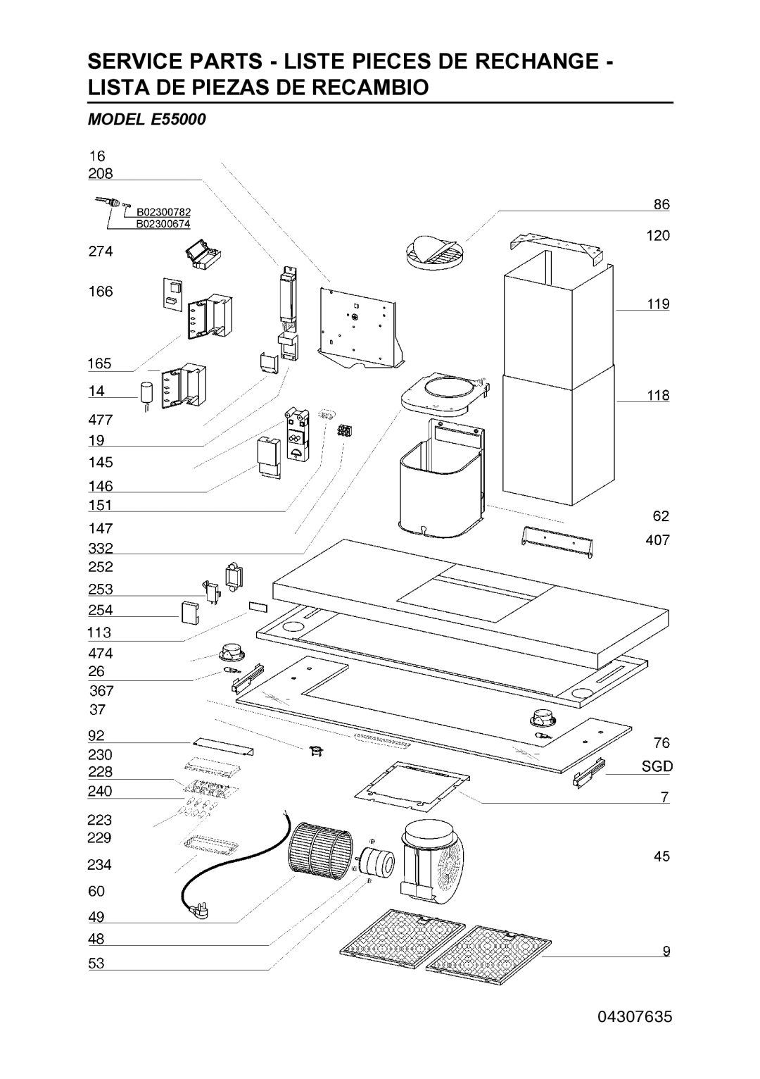 Broan E55000 manual 04307635 