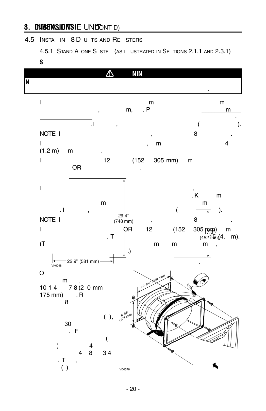 Broan HEPA 4000, HEPA 3000, HEPA 2000, HEPA 1000 installation instructions Stale air exhaust ductwork 