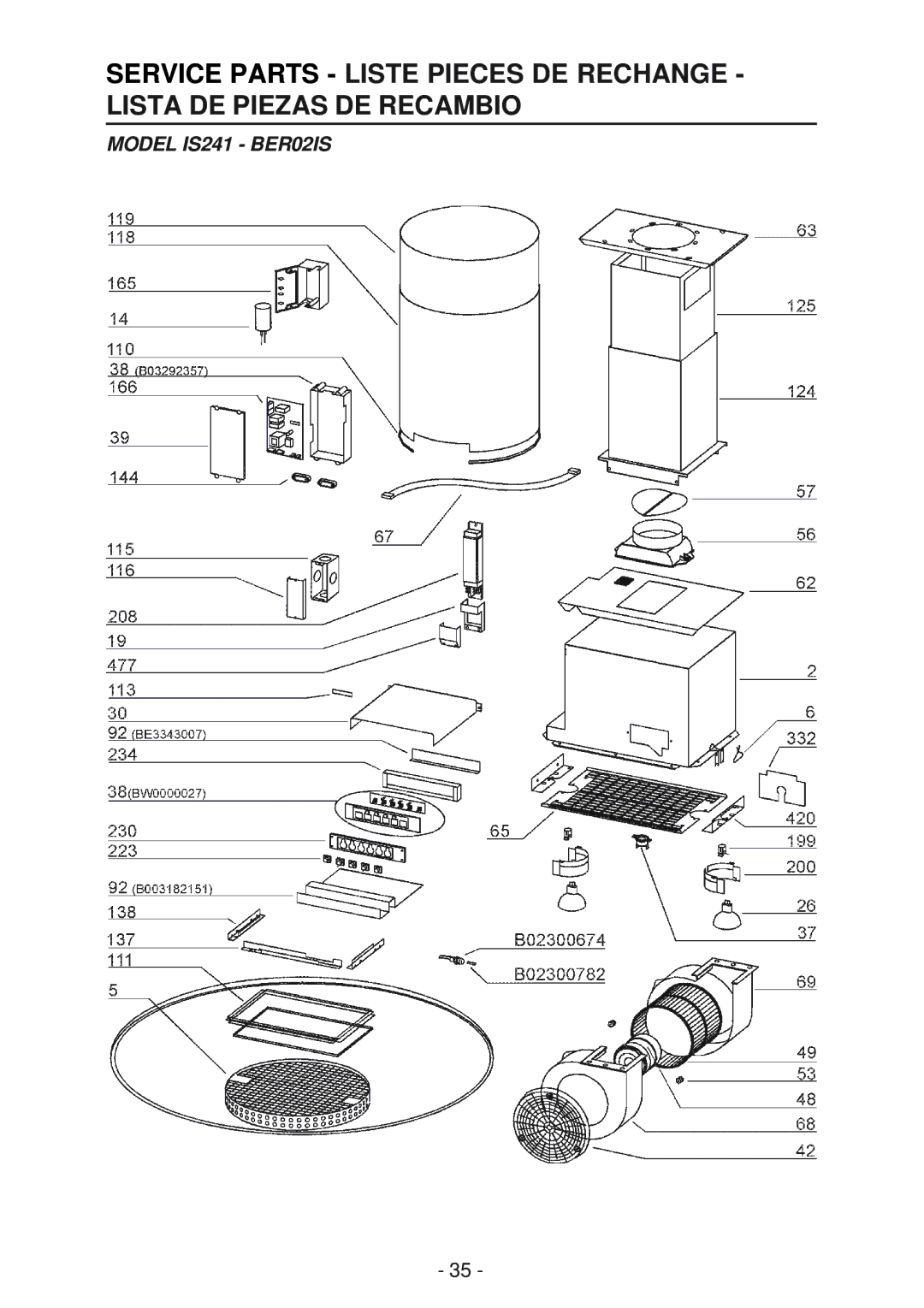 Broan manual Model IS241 BER02IS 