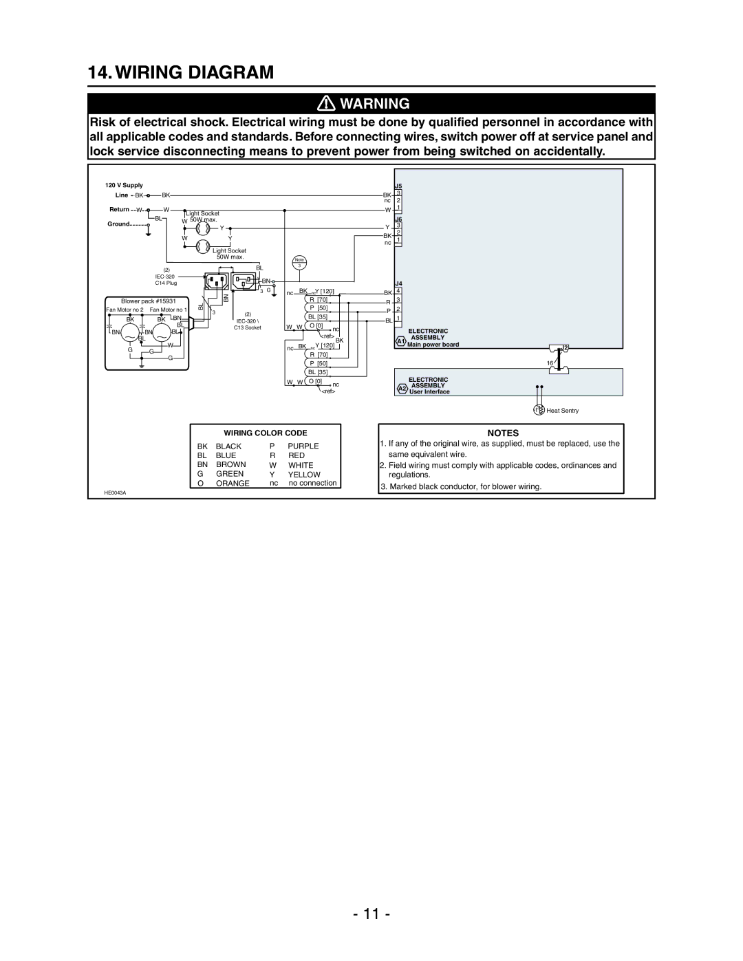 Broan Model E662 installation instructions Wiring Diagram, Ground 