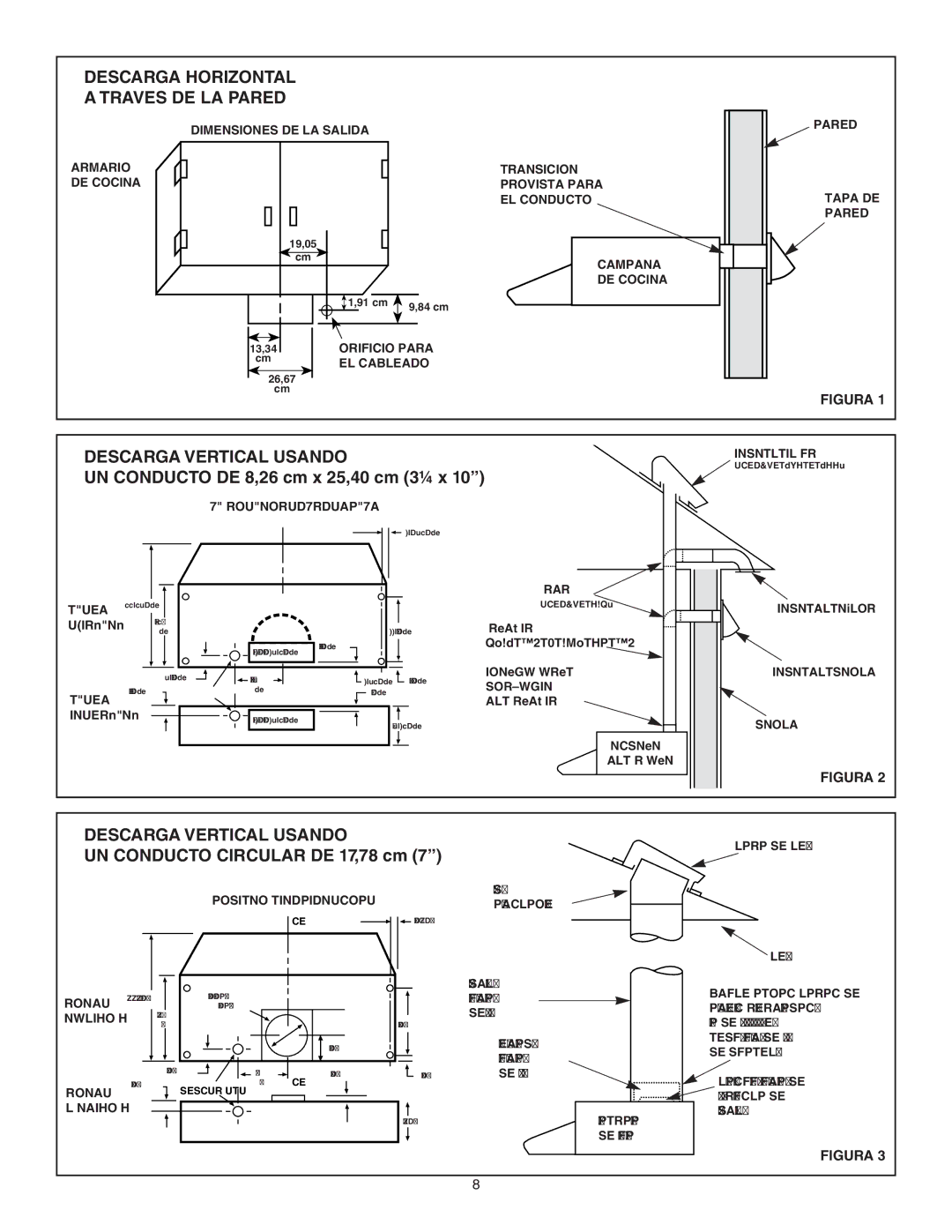 Broan QT230SS Armario DE Cocina Dimensiones DE LA Salida, Orificio Para, EL Cableado, Dimensiones DE Salida, Vista 