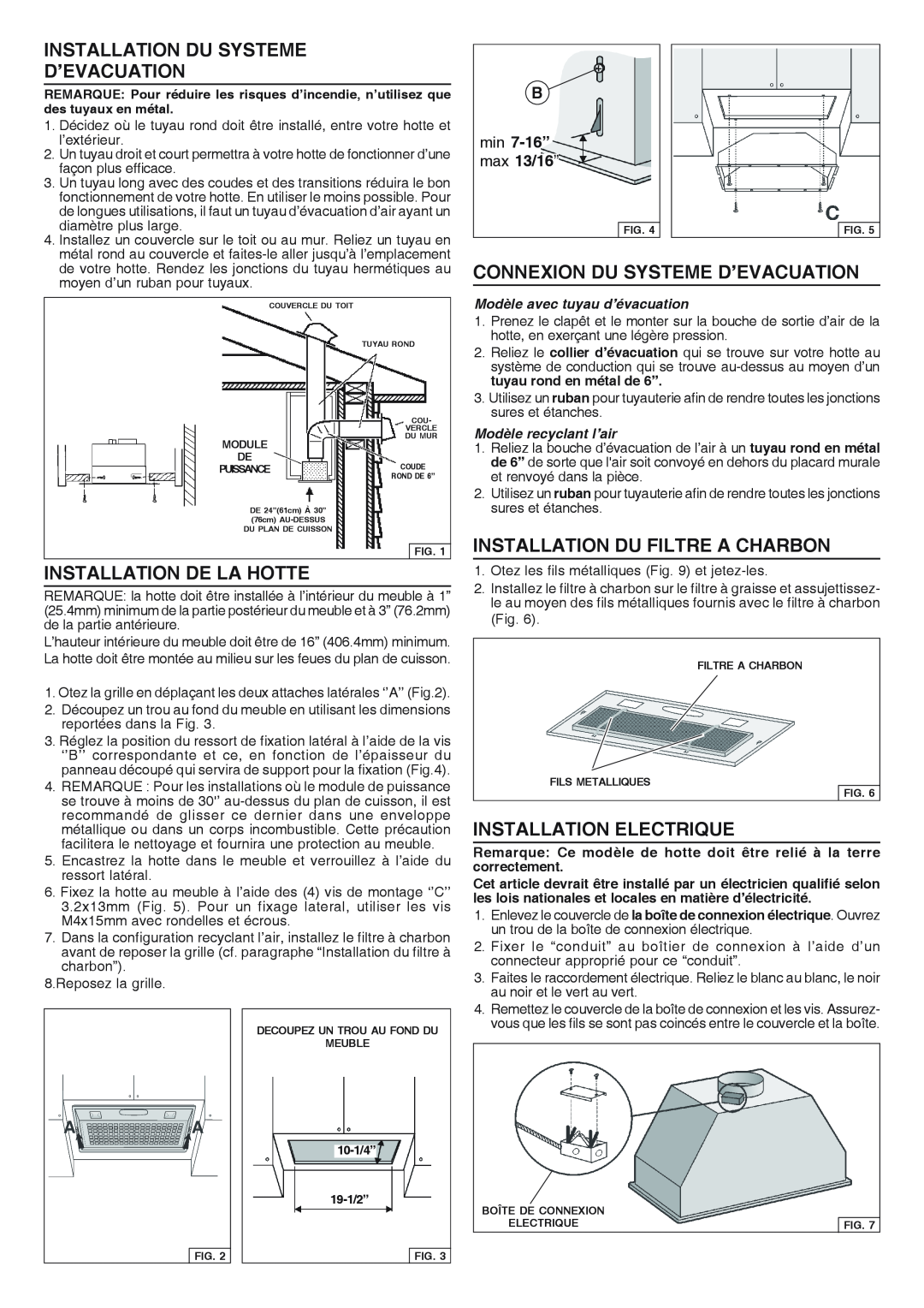 Broan RHVBB20SM manual Installation Du Systeme D’Evacuation, Installation De La Hotte, Connexion Du Systeme D’Evacuation 