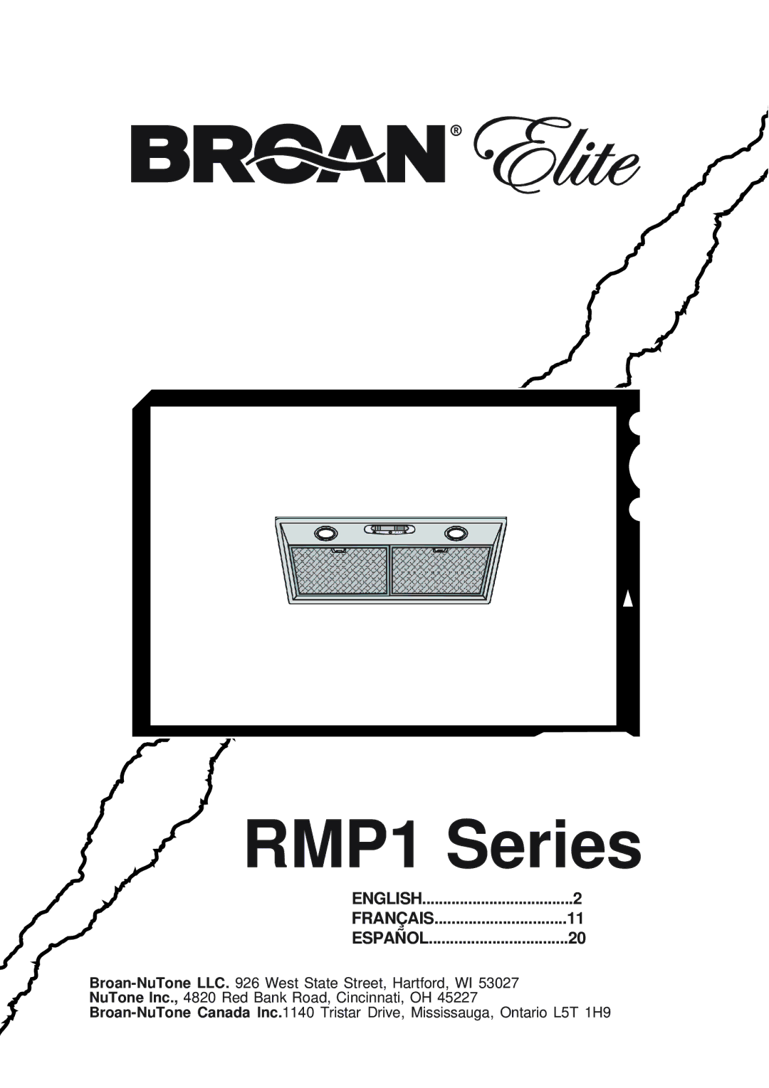 Broan manual RMP1 Series, English Français Español 