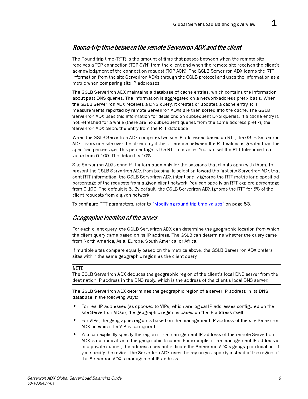 Brocade Communications Systems 12.4.00 manual Geographic location of the server, Global Server Load Balancing overview 