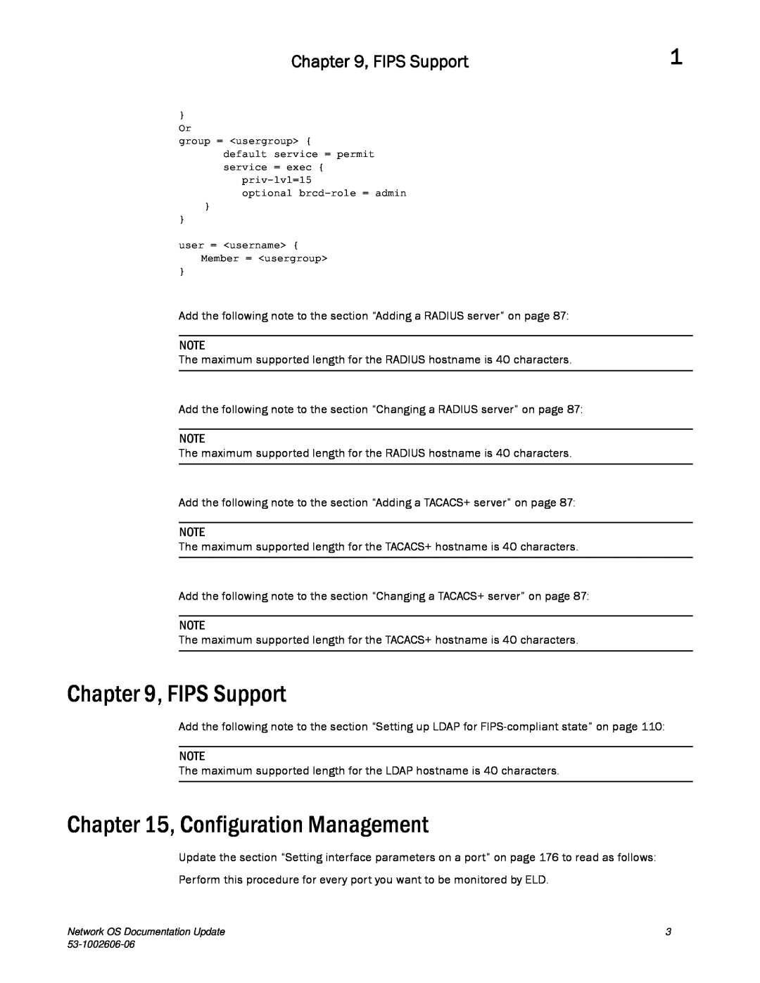 Brocade Communications Systems 2.1 manual FIPS Support, Configuration Management 