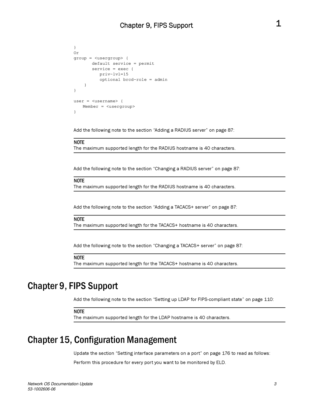 Brocade Communications Systems 2.1 manual Fips Support, Configuration Management 