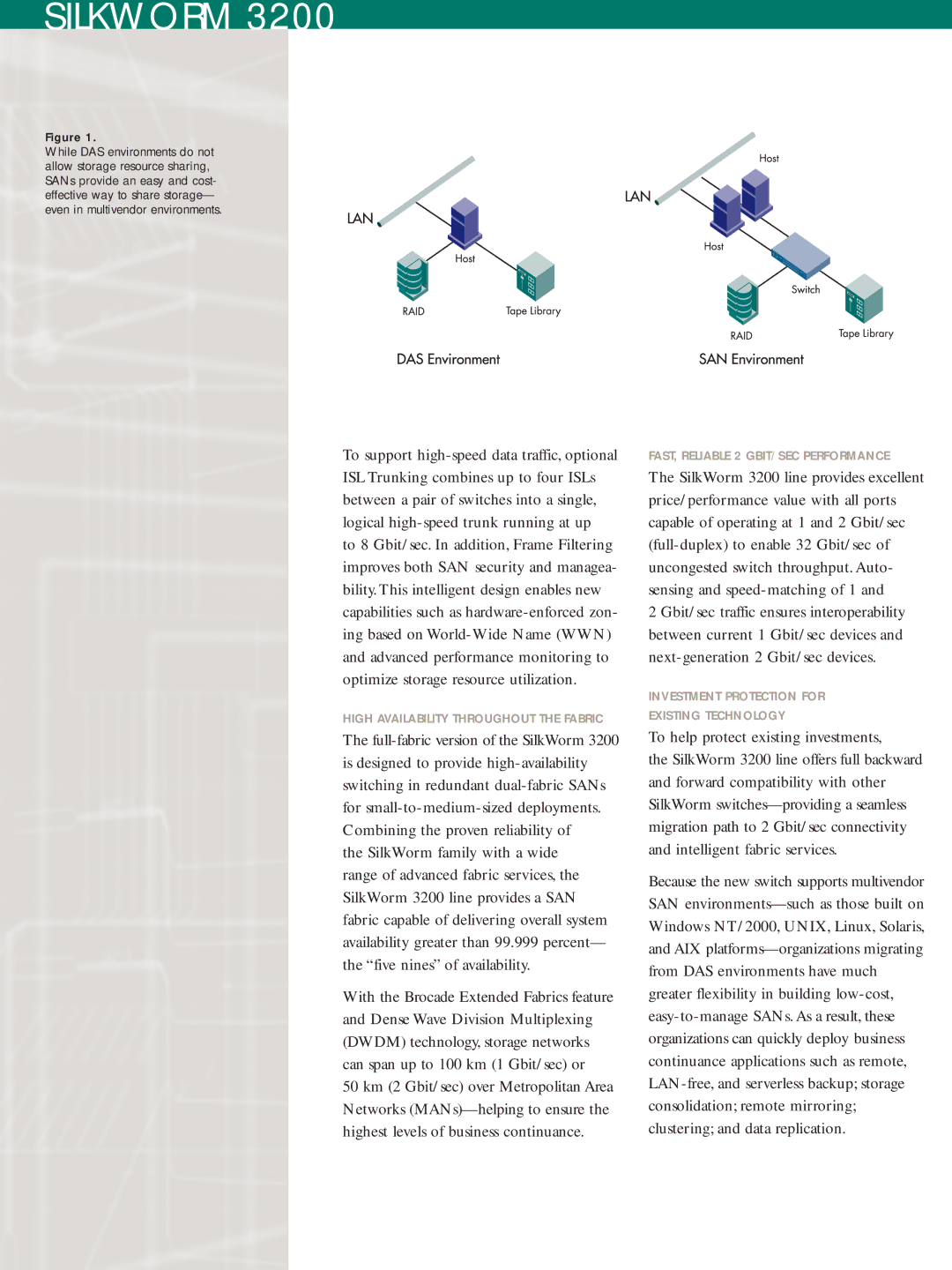 Brocade Communications Systems 3200 manual High Availability Throughout the Fabric 