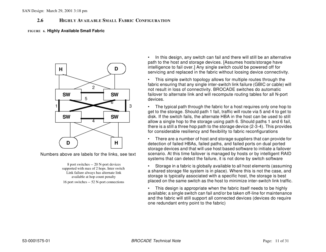 Brocade Communications Systems 53-0001575-01 manual Numbers above are labels for the links, see text 