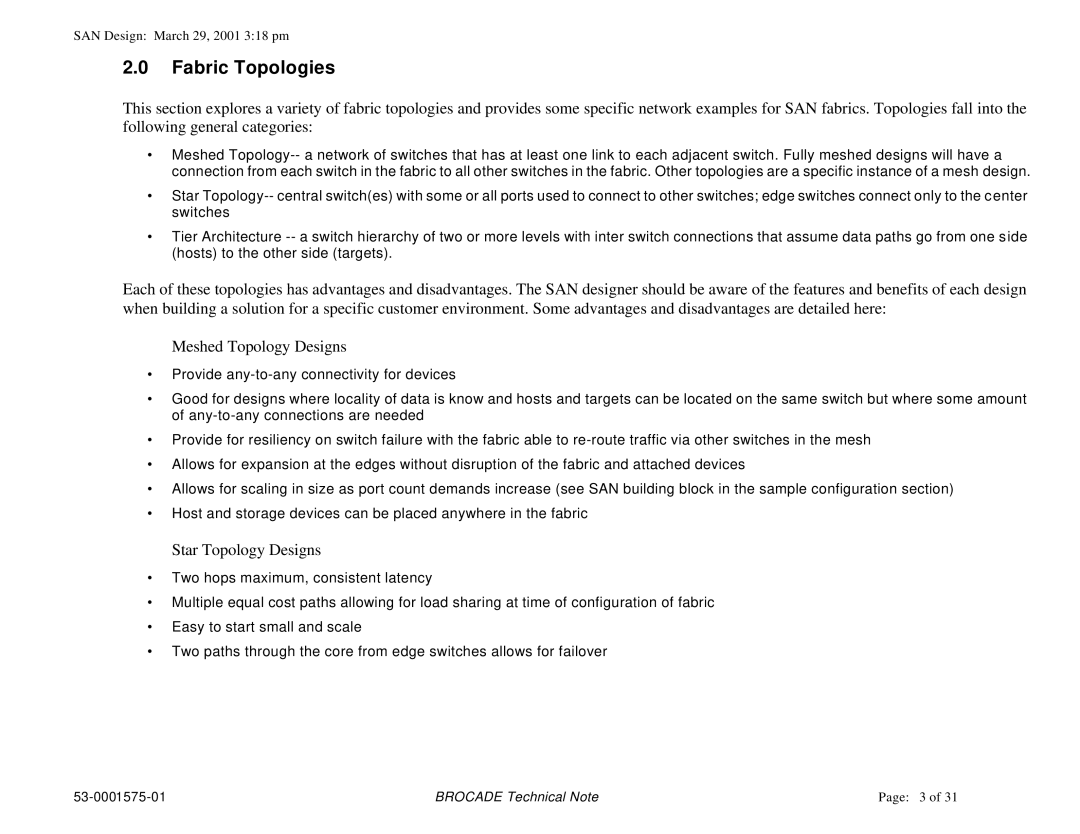 Brocade Communications Systems 53-0001575-01 manual Fabric Topologies 