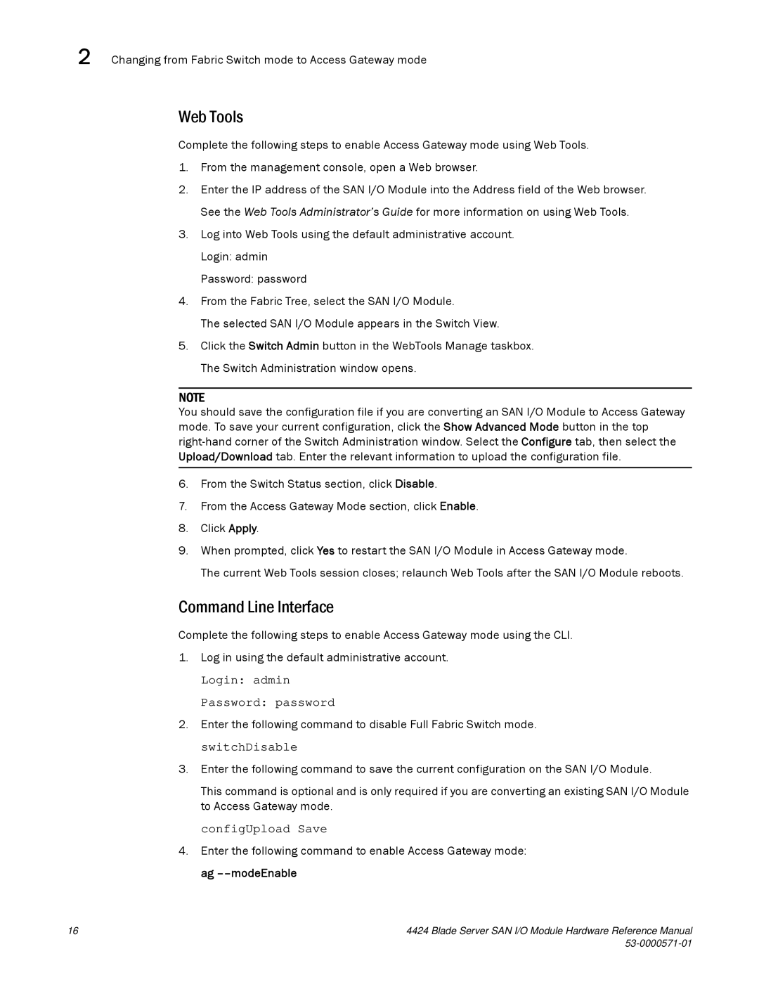 Brocade Communications Systems 53-1000571-01 manual Web Tools, Command Line Interface 