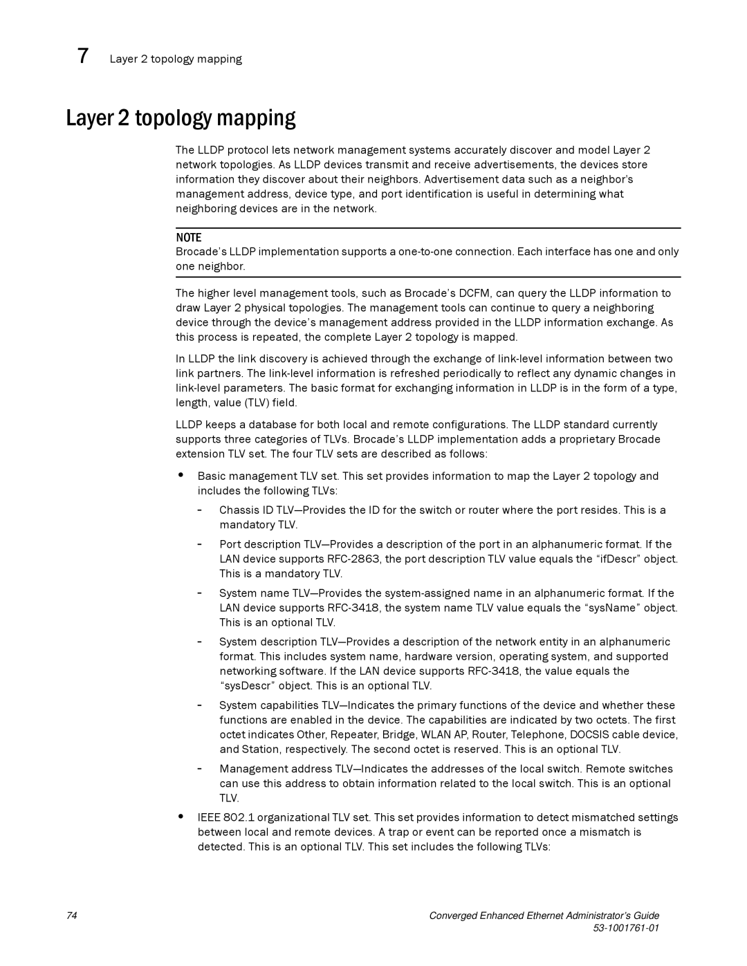 Brocade Communications Systems 53-1001761-01 manual Layer 2 topology mapping 