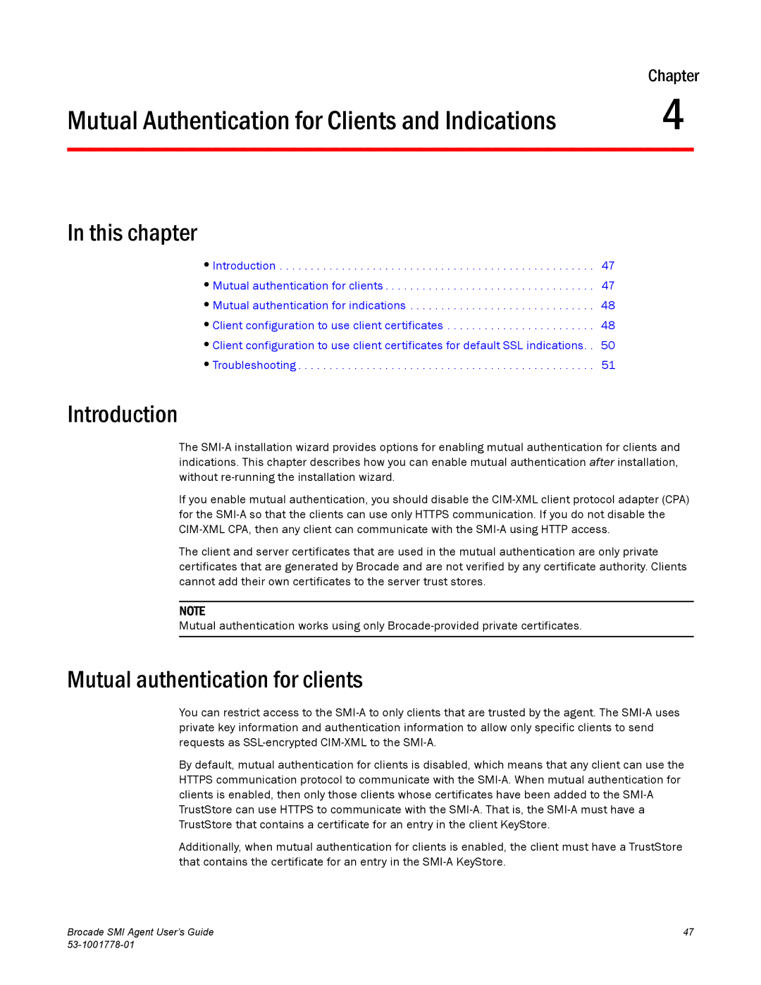 Brocade Communications Systems 53-1001778-01 manual Introduction, Mutual authentication for clients 