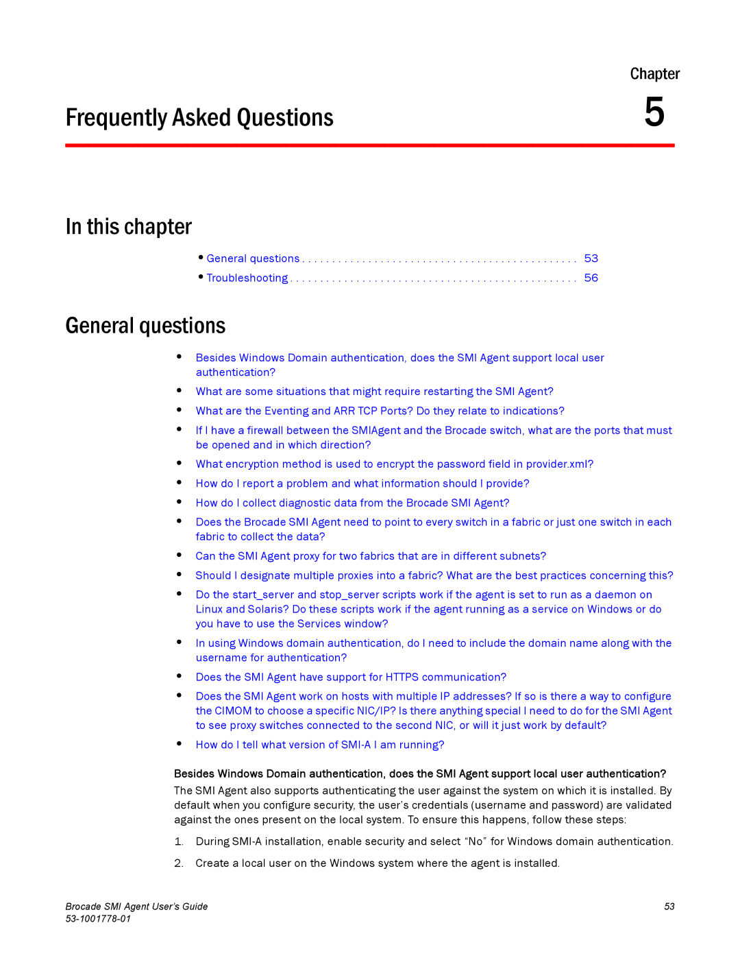 Brocade Communications Systems 53-1001778-01 manual Frequently Asked Questions, General questions 