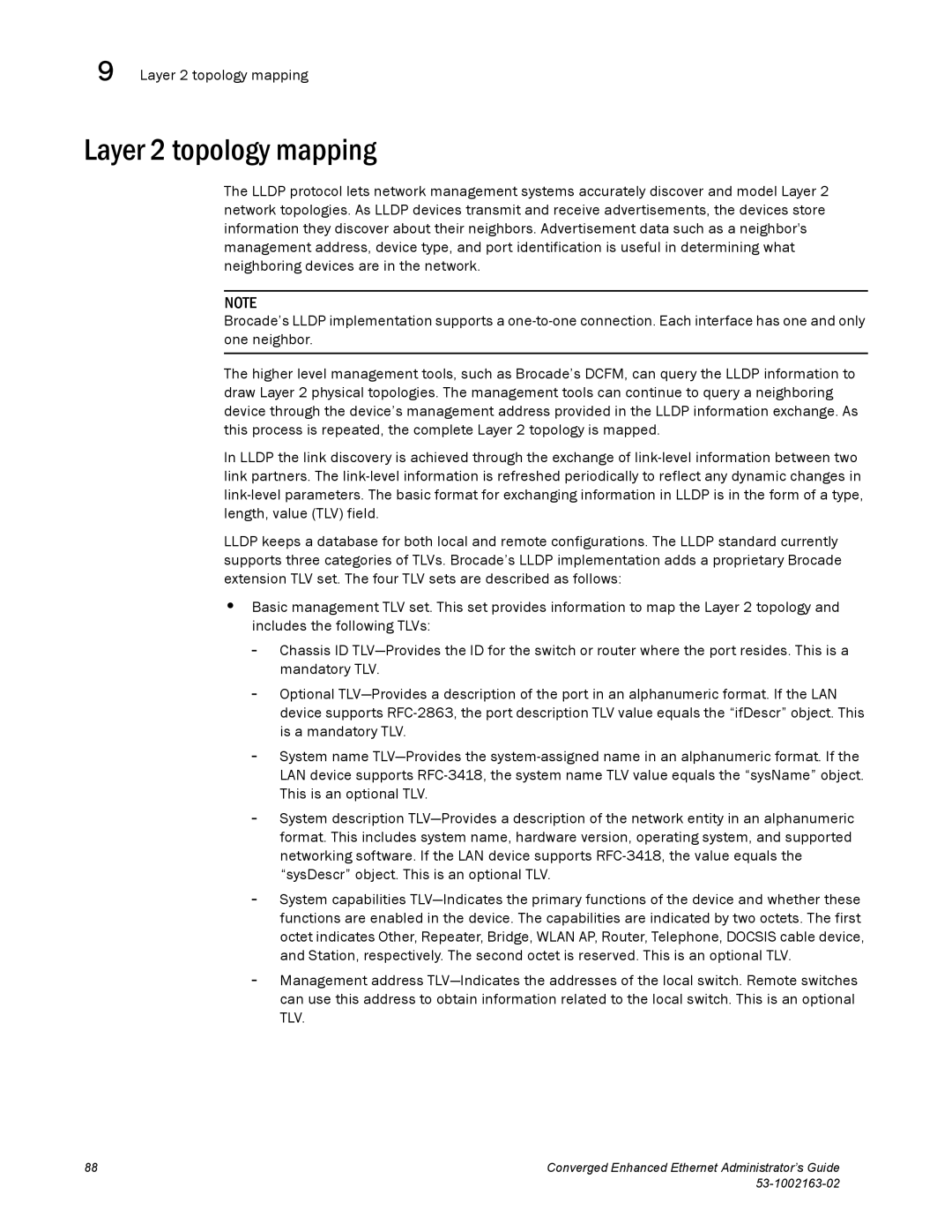 Brocade Communications Systems 53-1002163-02 manual Layer 2 topology mapping 