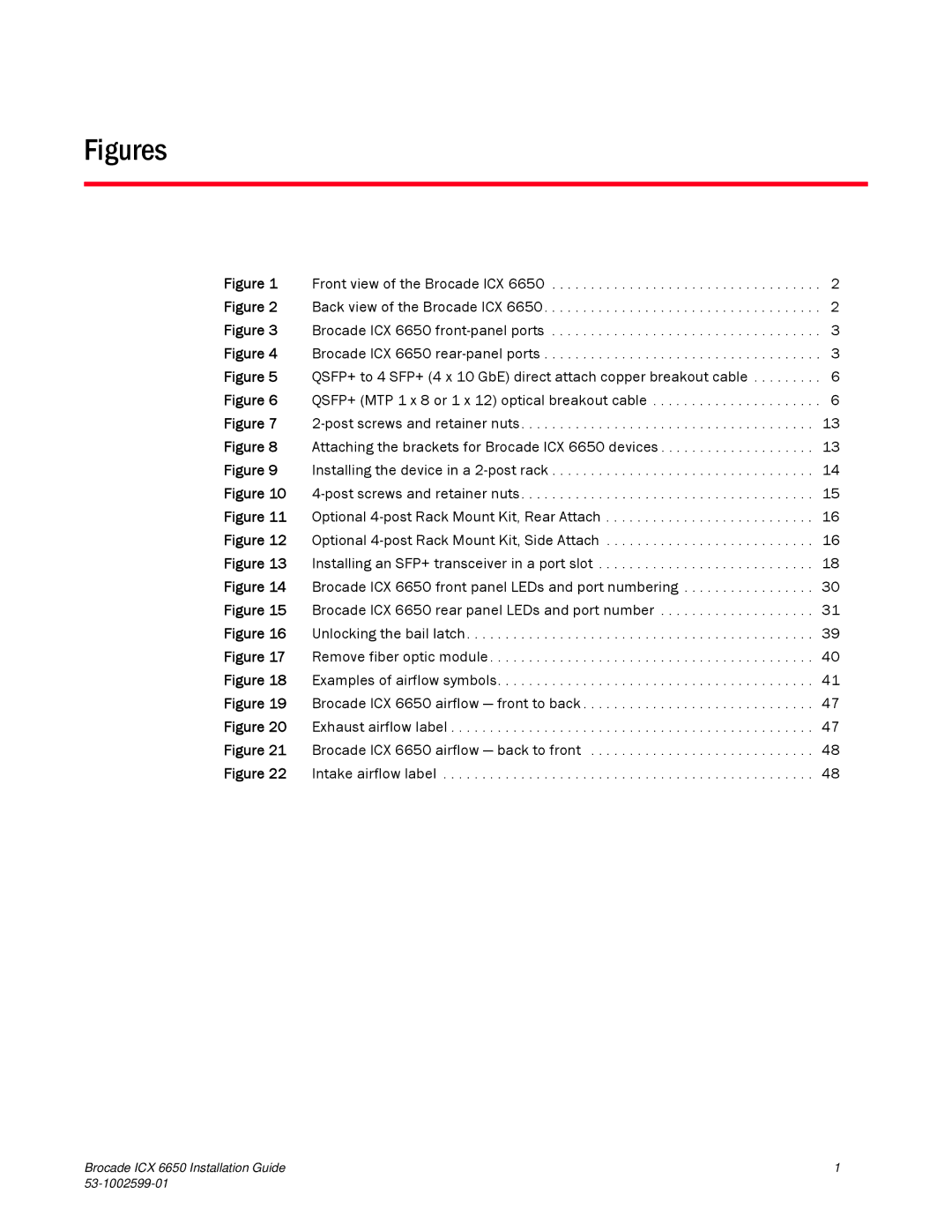 Brocade Communications Systems 53-1002599-01 manual Figures 