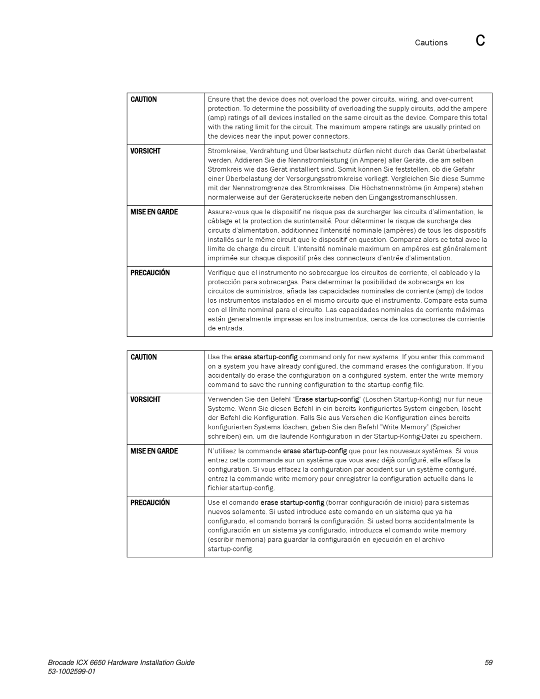 Brocade Communications Systems 53-1002599-01 manual Devices near the input power connectors 