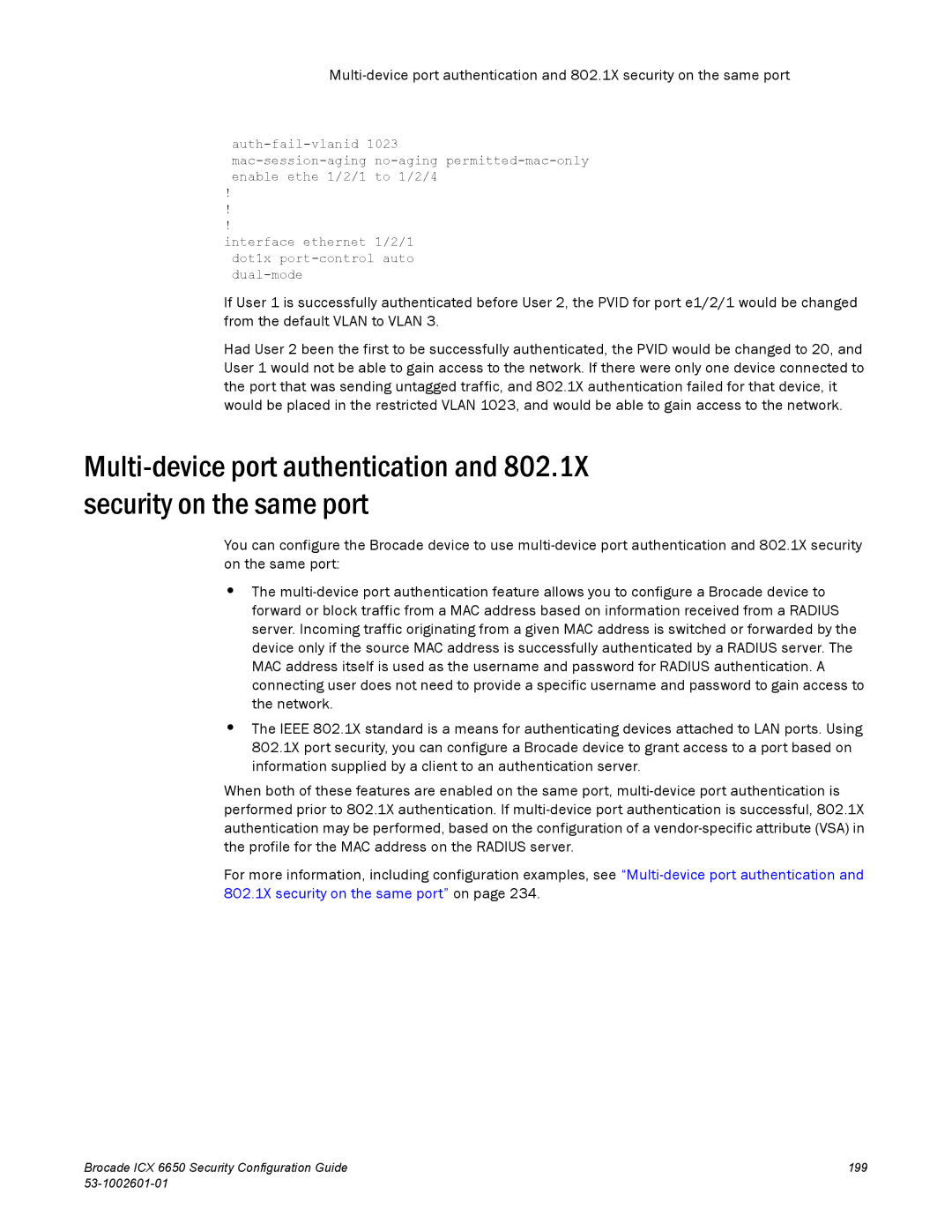 Brocade Communications Systems 6650 manual Auth-fail-vlanid 