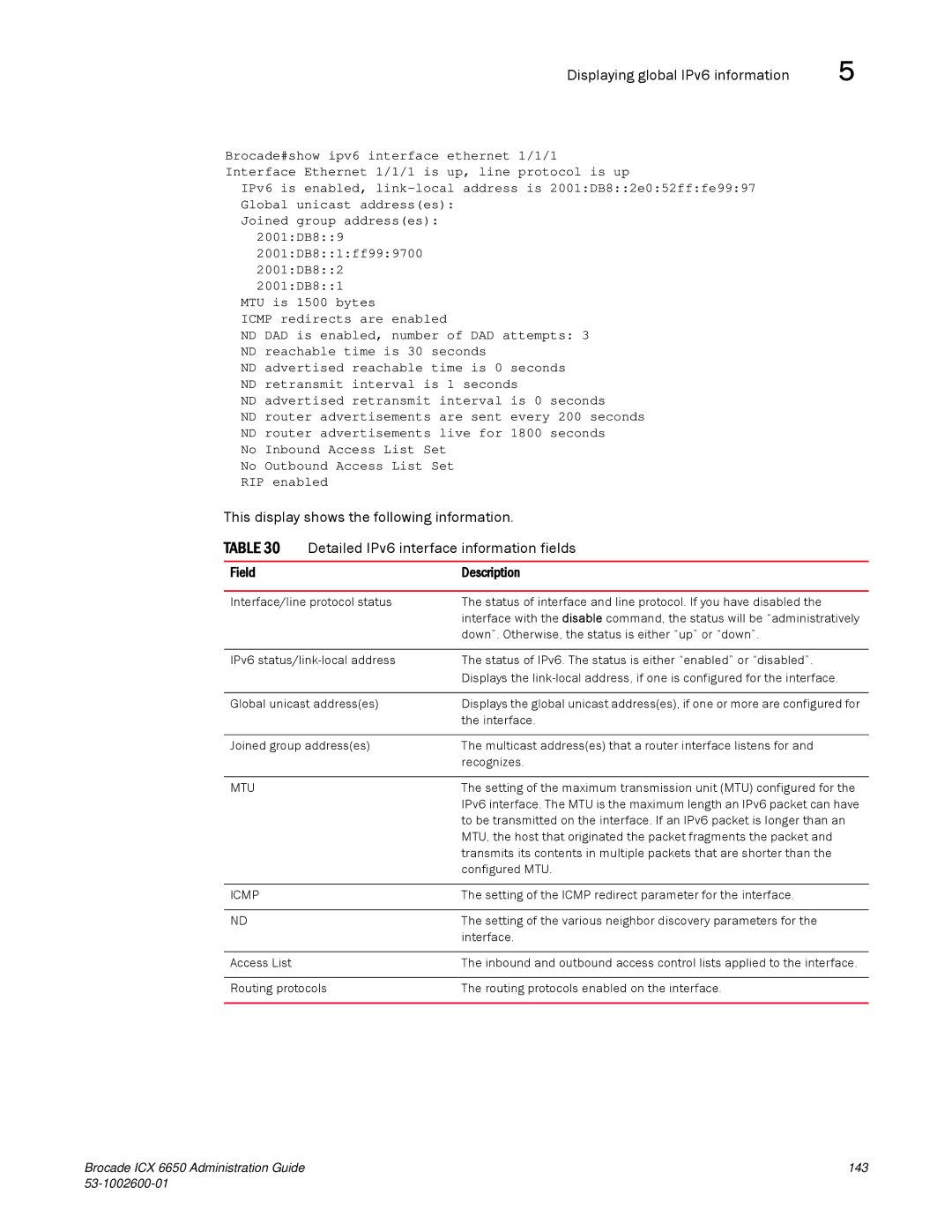 Brocade Communications Systems 6650 manual Icmp 