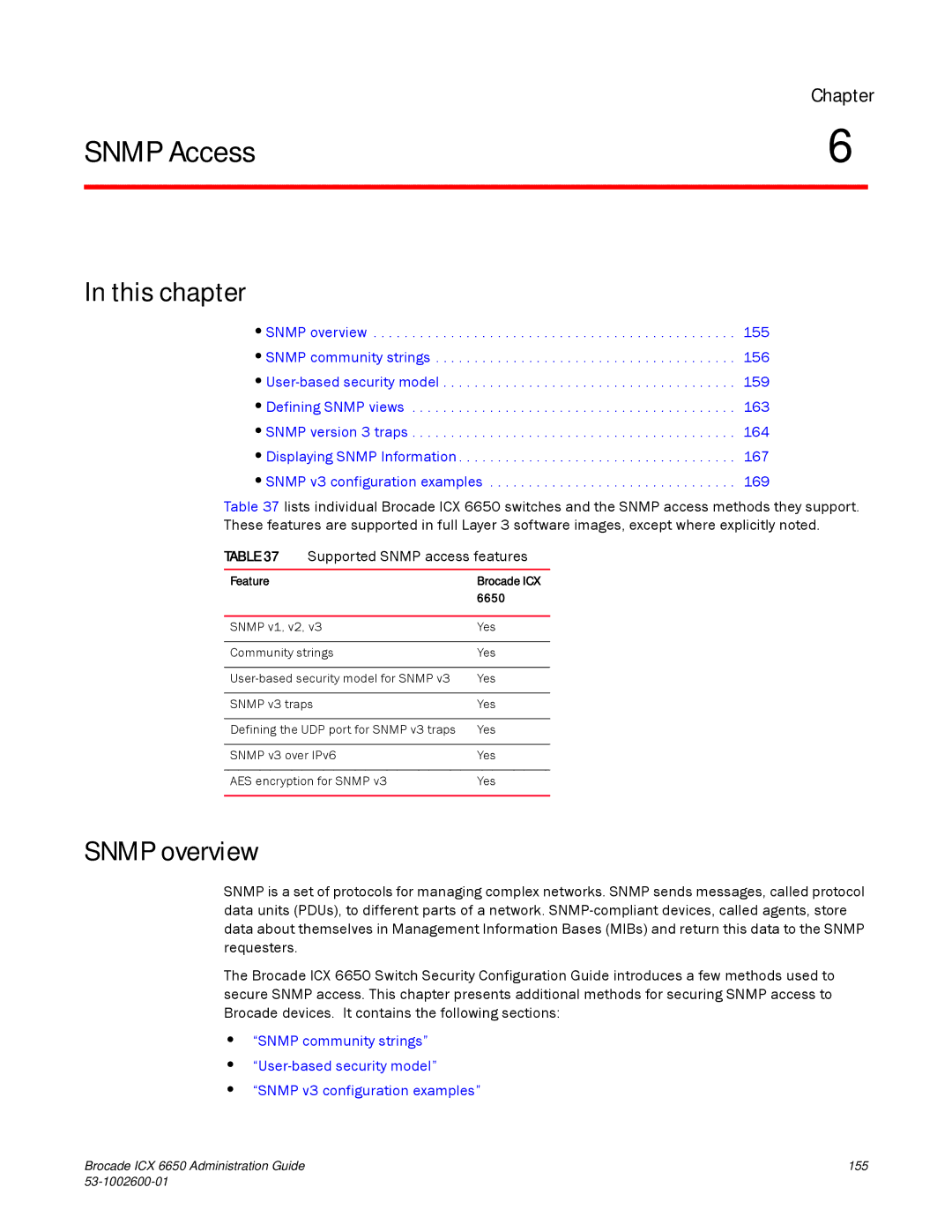 Brocade Communications Systems 6650 manual Snmp Access, Snmp overview 