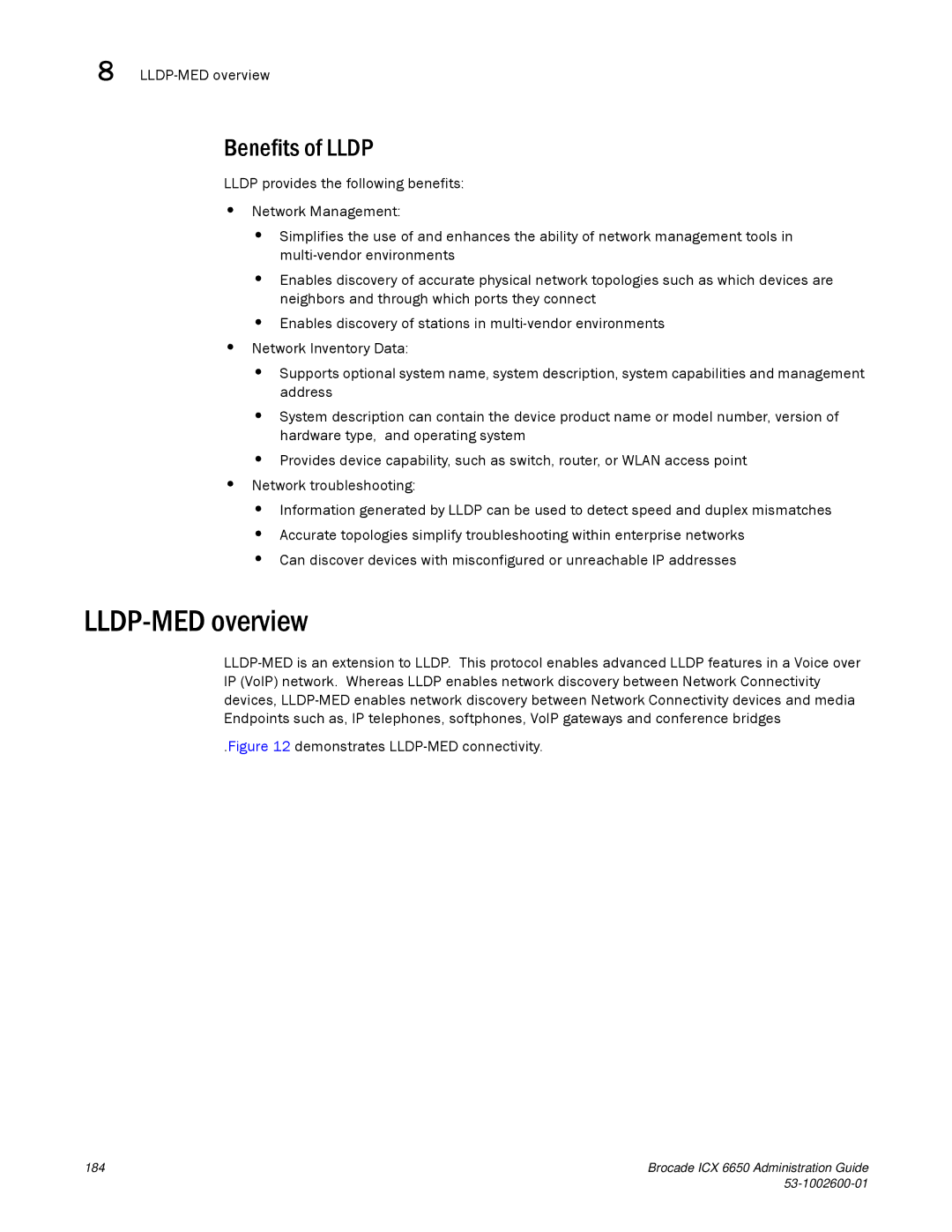 Brocade Communications Systems 6650 manual LLDP-MED overview, Benefits of Lldp 