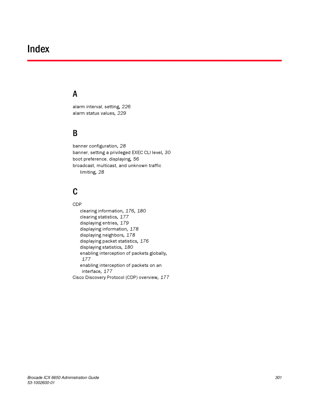 Brocade Communications Systems 6650 manual Index 