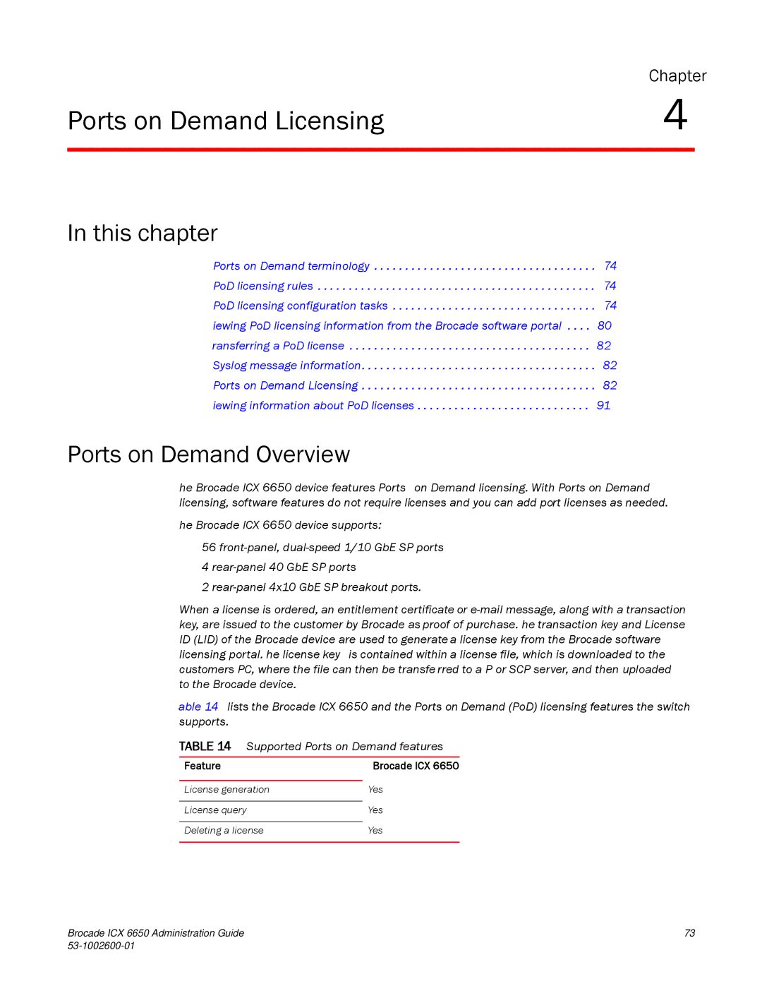 Brocade Communications Systems 6650 manual Ports on Demand Overview, Feature Brocade ICX 