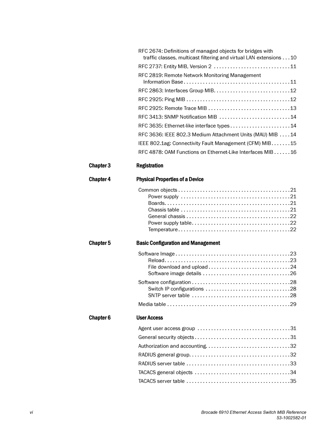 Brocade Communications Systems 6910 manual Chapter Registration Physical Properties of a Device 