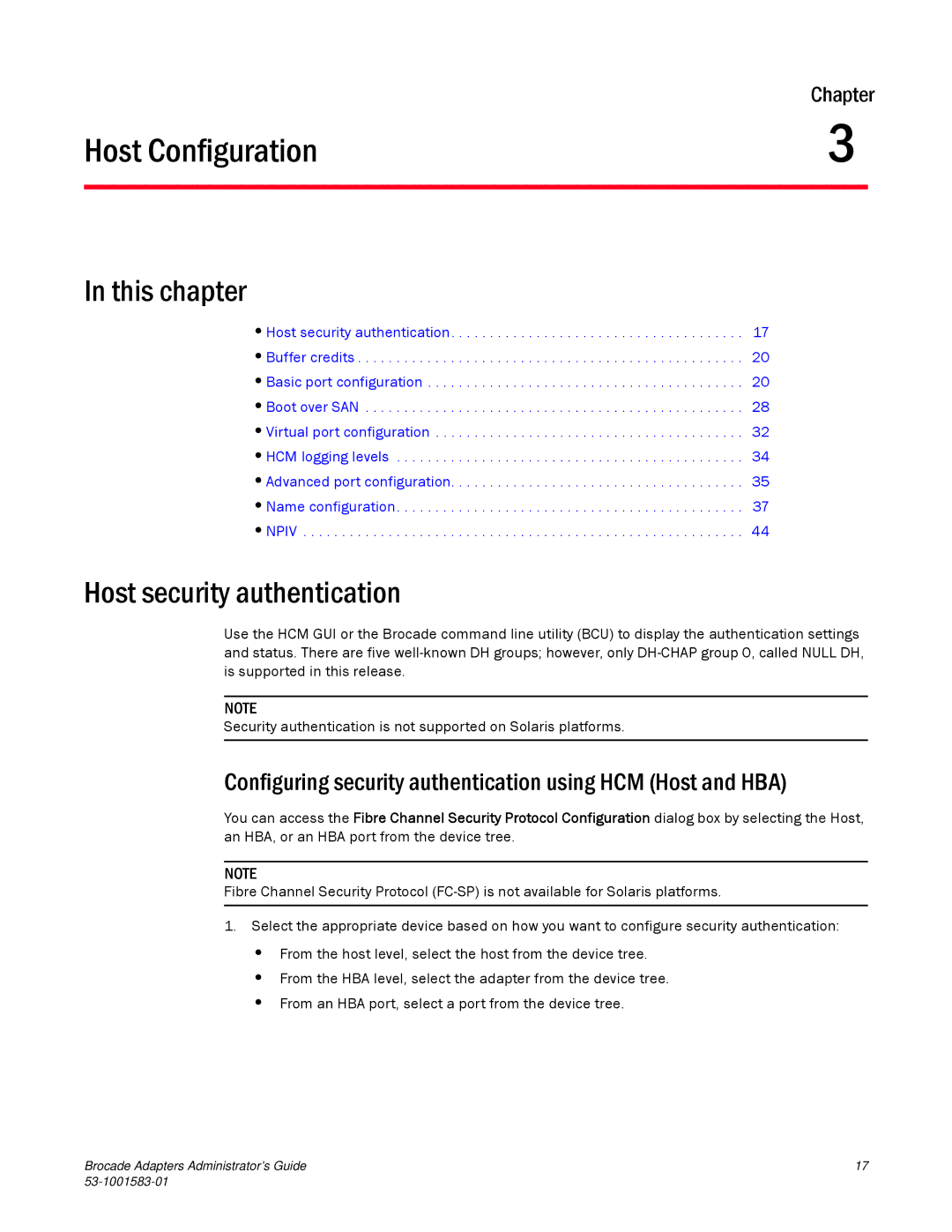 Brocade Communications Systems 804 manual Host security authentication 