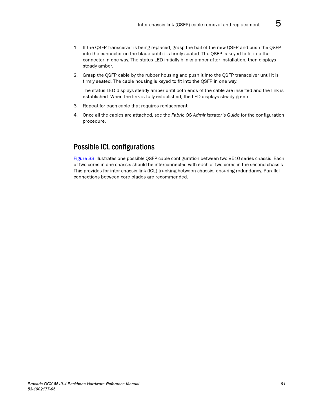 Brocade Communications Systems DCX 8510-4 manual Possible ICL configurations 