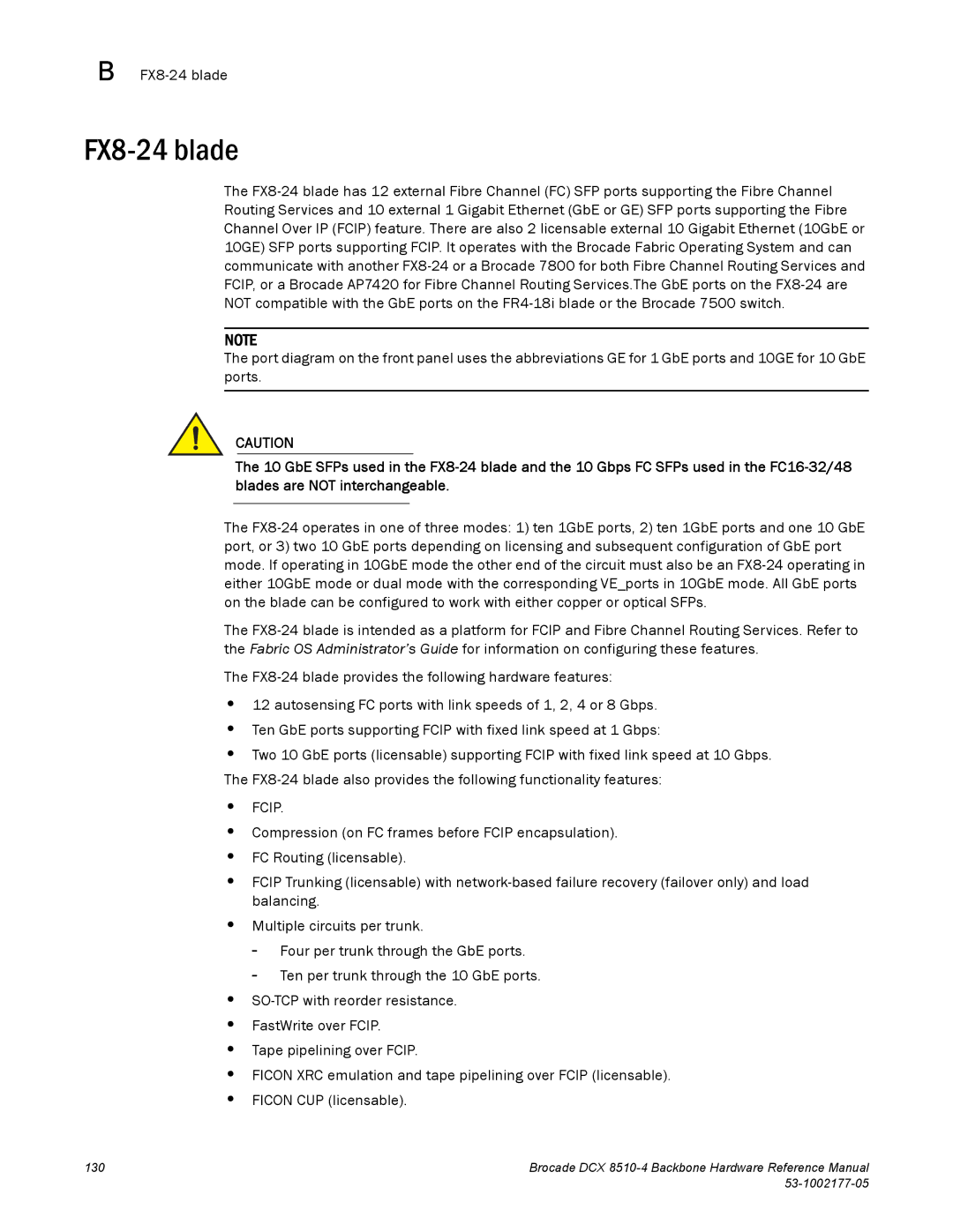 Brocade Communications Systems DCX 8510-4 manual FX8-24 blade, Fcip 