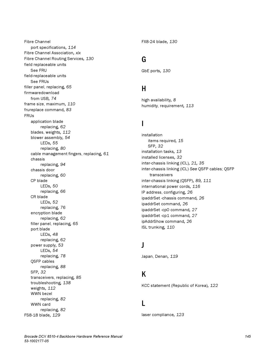 Brocade Communications Systems DCX 8510-4 manual 145 