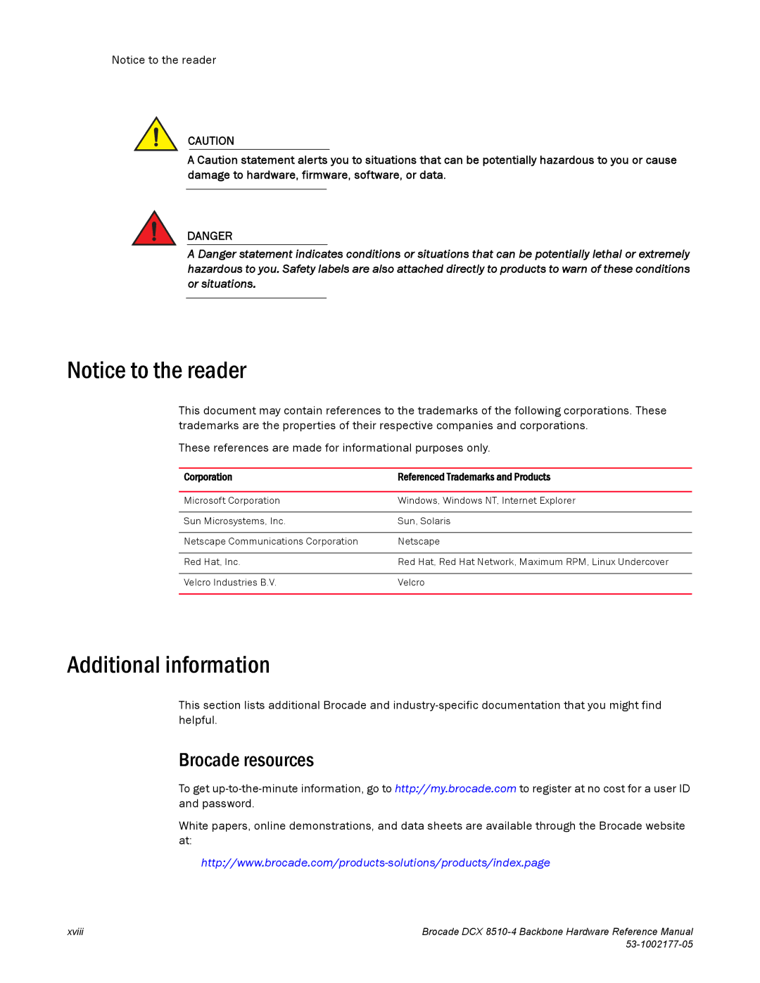 Brocade Communications Systems DCX 8510-4 manual Additional information, Brocade resources 