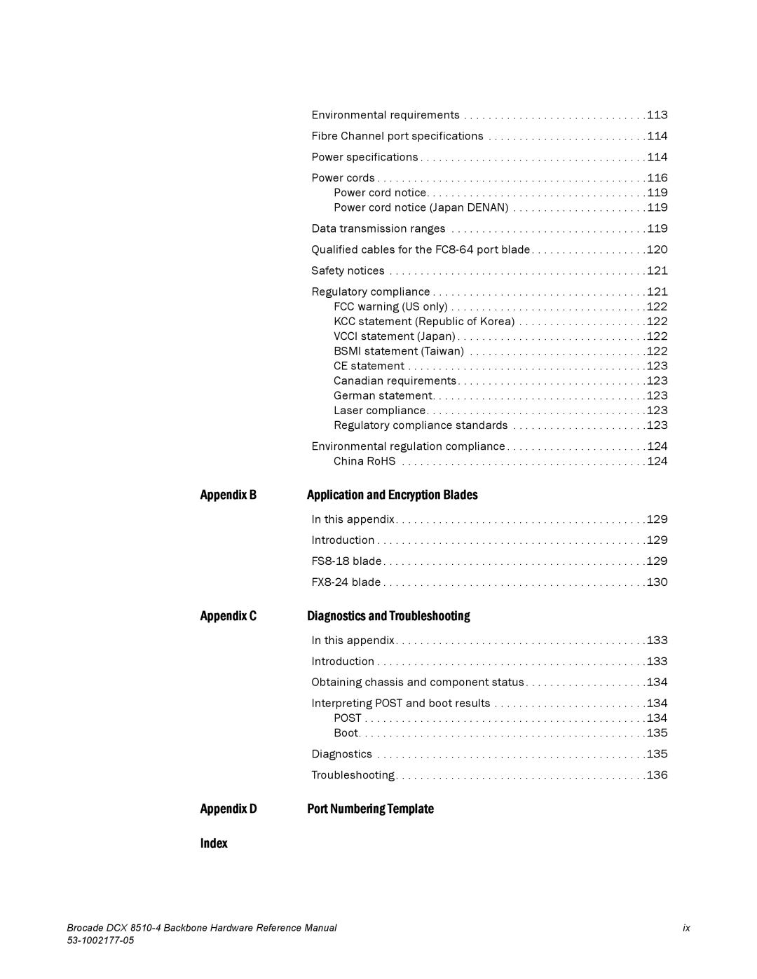 Brocade Communications Systems DCX 8510-4 manual This appendix, FS8-18 blade FX8-24 blade, Diagnostics, Troubleshooting 