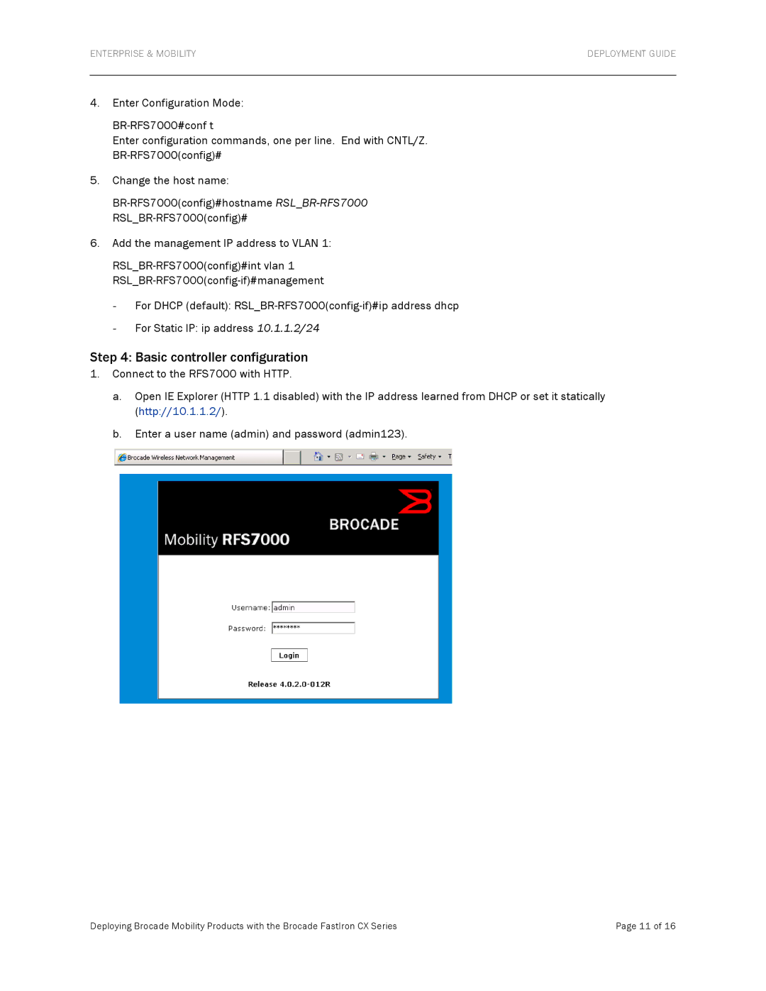 Brocade Communications Systems FCX624S-HPOE manual Basic controller configuration 