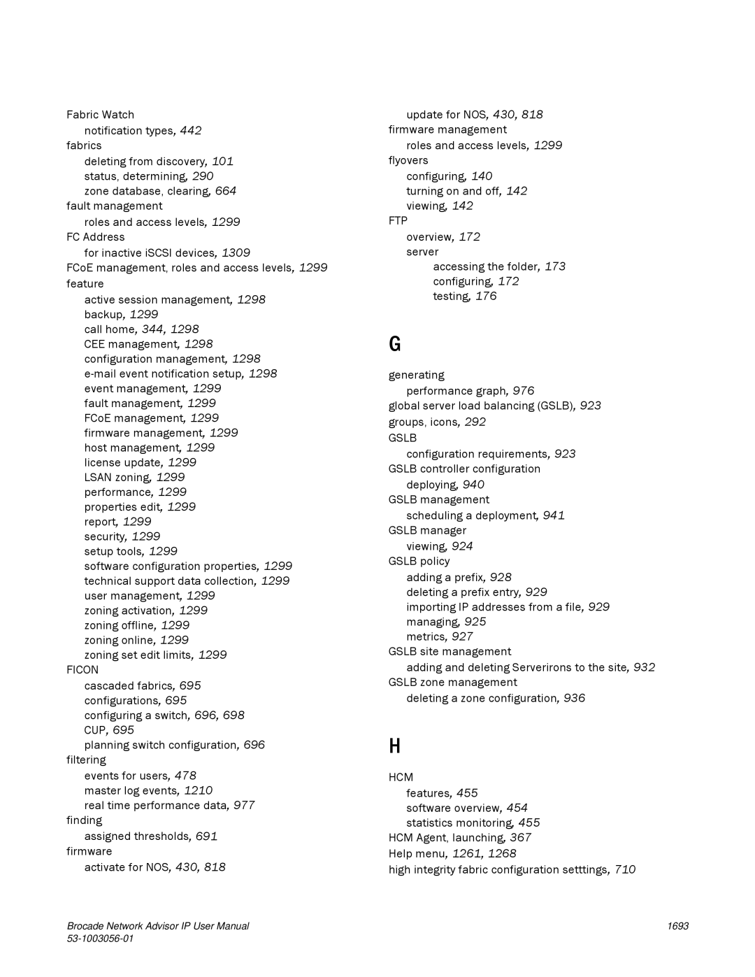 Brocade Communications Systems IP250 user manual Ficon, Ftp, Gslb 