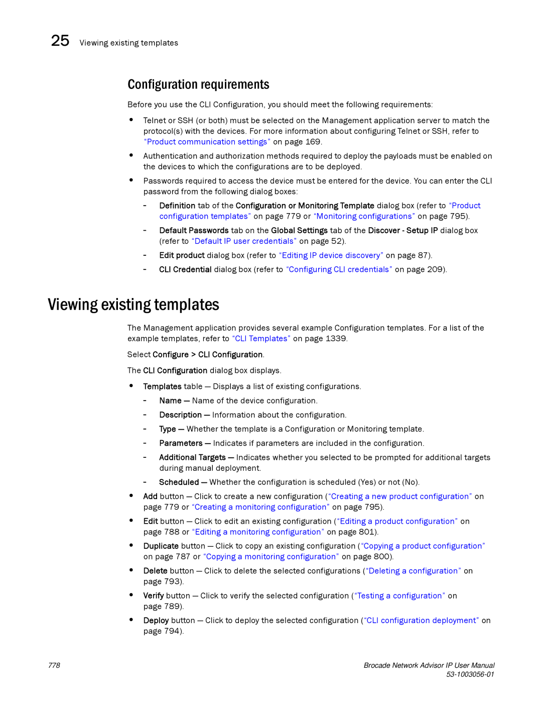 Brocade Communications Systems IP250 user manual Viewing existing templates, Select Configure CLI Configuration 