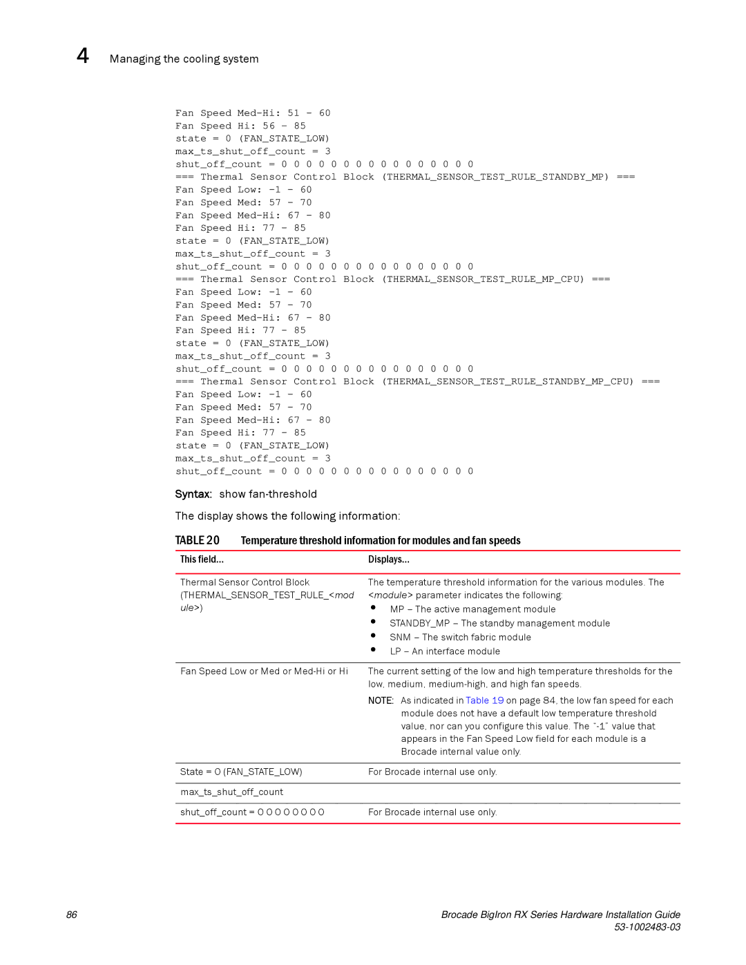 Brocade Communications Systems S3-1002483-03 manual Ule 