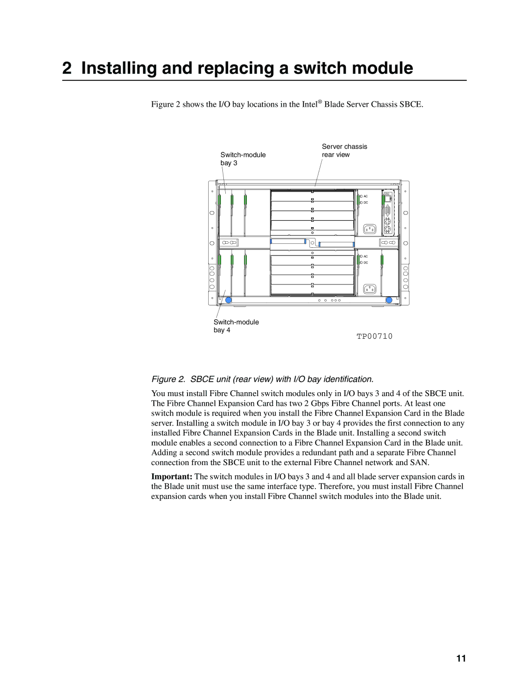 Brocade Communications Systems SBCEBFCSW manual Installing and replacing a switch module 