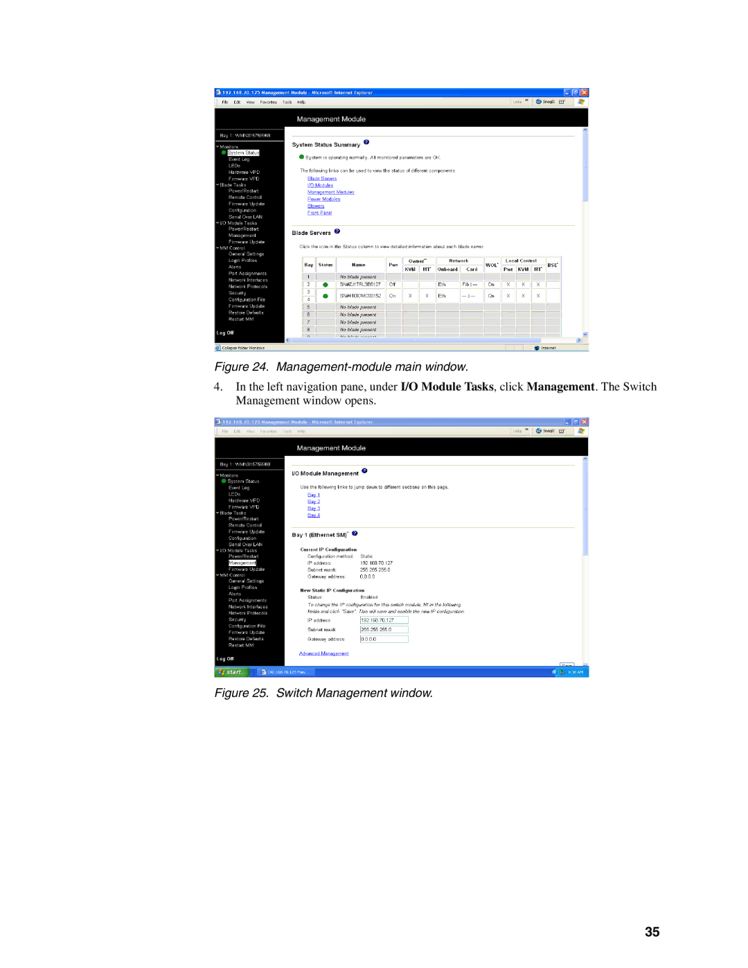 Brocade Communications Systems SBCEBFCSW manual Management-module main window 