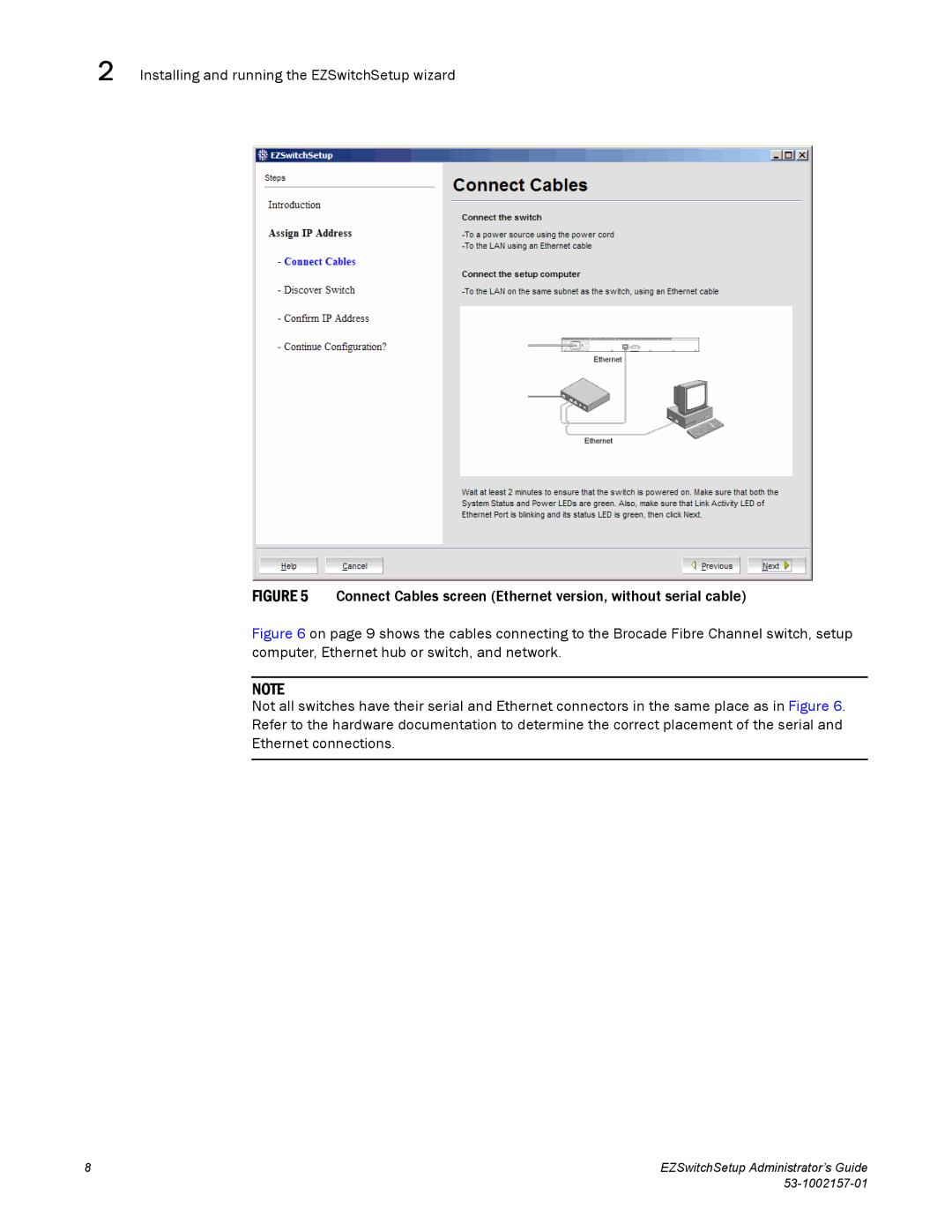 Brocade Communications Systems 300, VA-40FC, 800, 6510, 4900 Connect Cables screen Ethernet version, without serial cable 