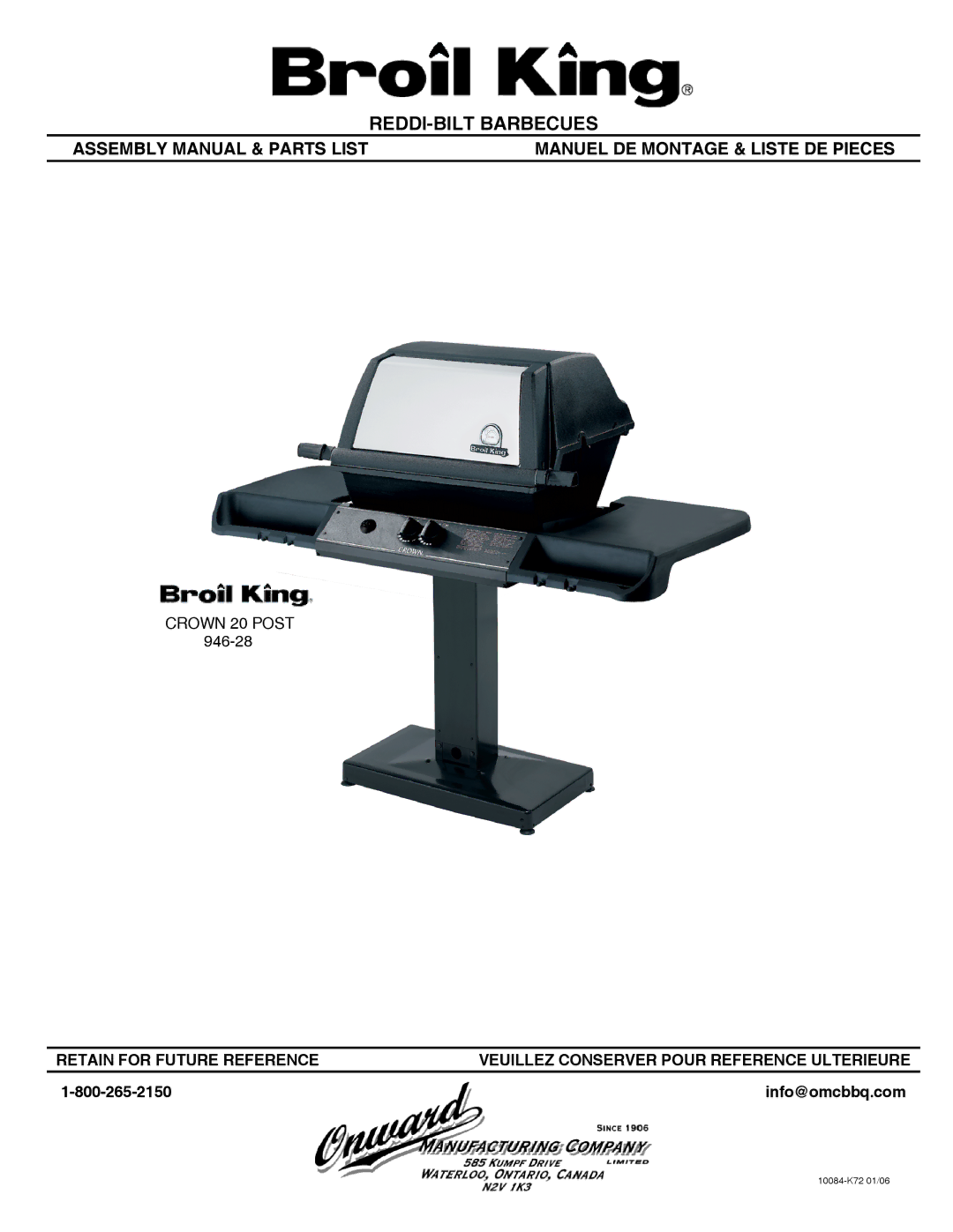 Broil King 946-28 manual REDDI-BILT Barbecues 