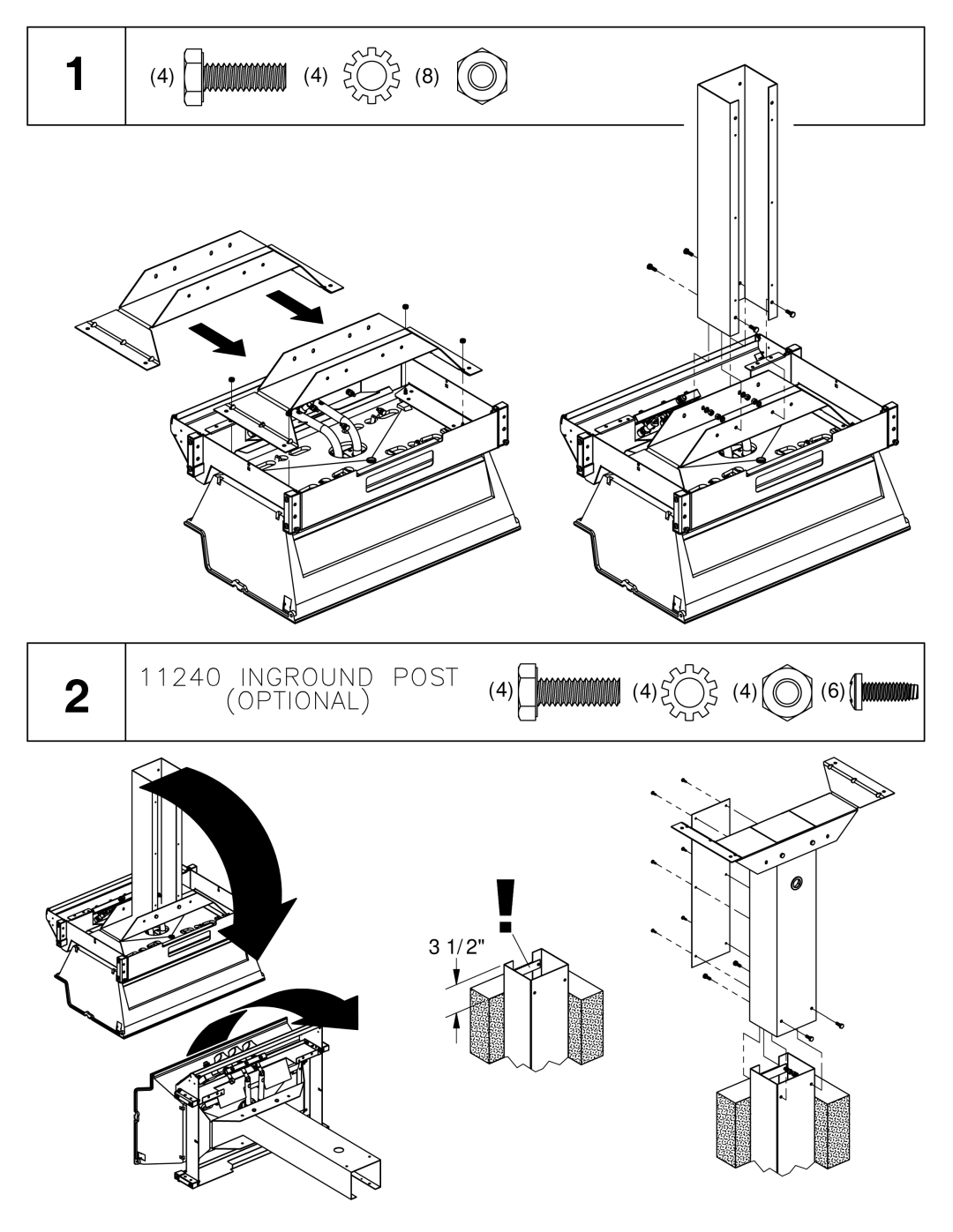 Broil King 946-28 manual Inground Post Optional 