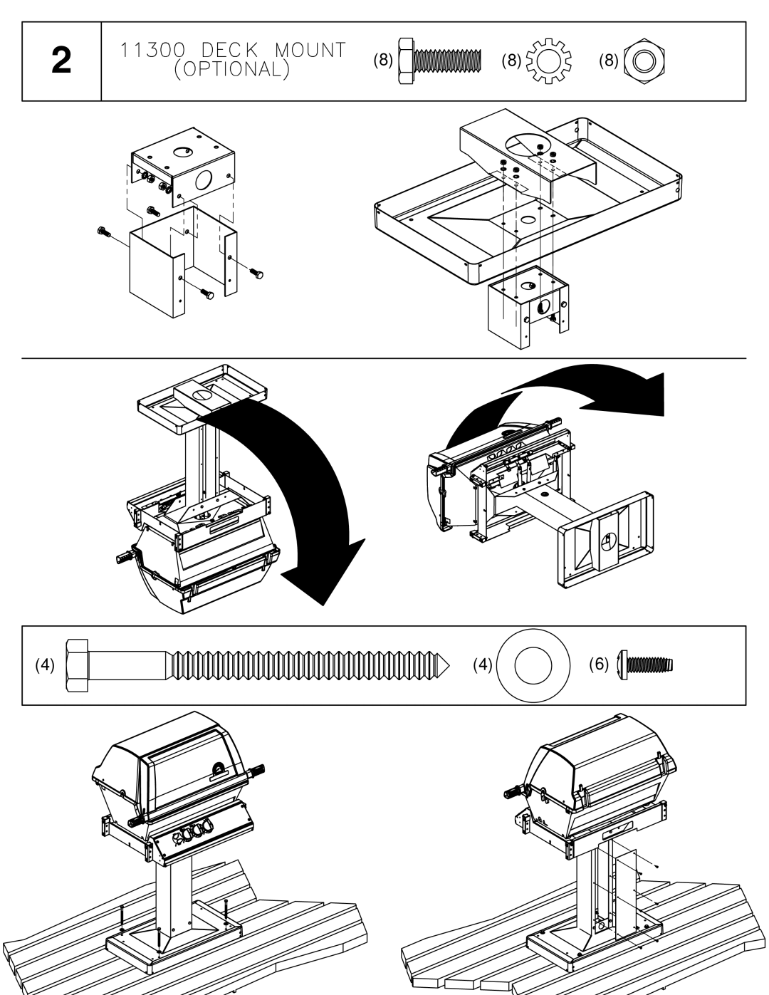 Broil King 946-28 manual Deck Mount Optional 