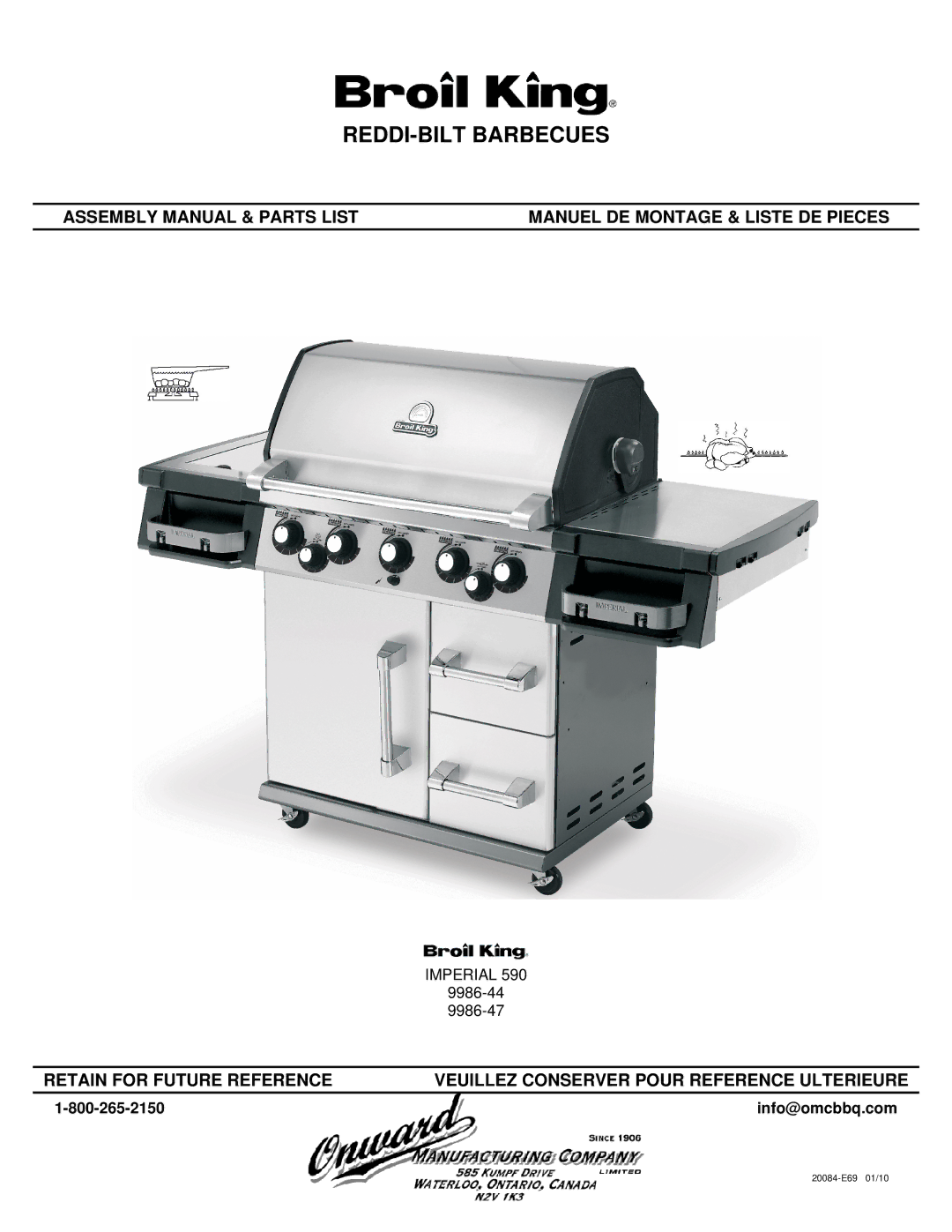 Broil King 9986-44, 9986-47 manual REDDI-BILT Barbecues 