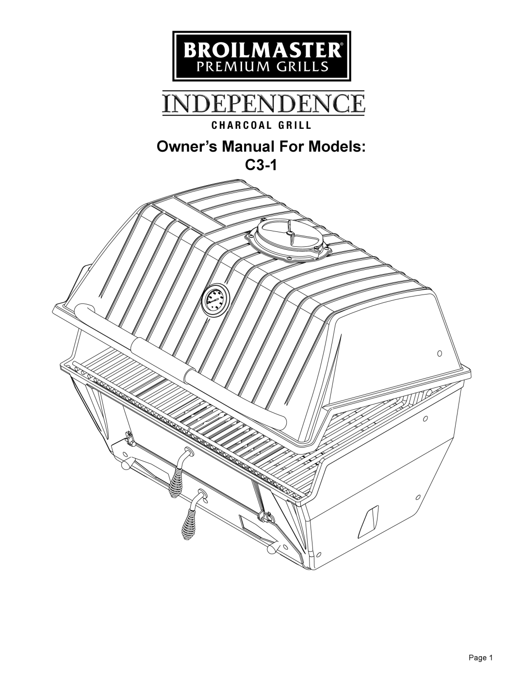 Broilmaster C3-1 owner manual 