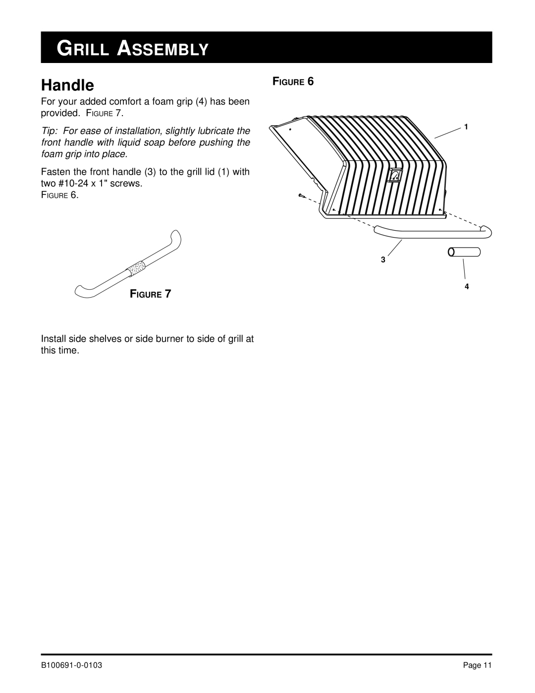 Broilmaster D3-1, D4-1 owner manual Handle 