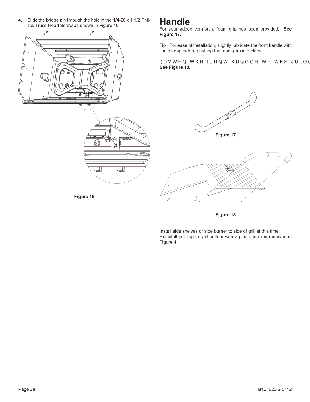 Broilmaster H4XN-1, H3XPK-1, H4PK-1, H3XN-1, H3X-1, H4X-1, P4XN-1, P4X-1, P4XF-1, P3XFN-1, P3XN-1, P3XF-1, P3X-1, P3SX-1 manual Handle 