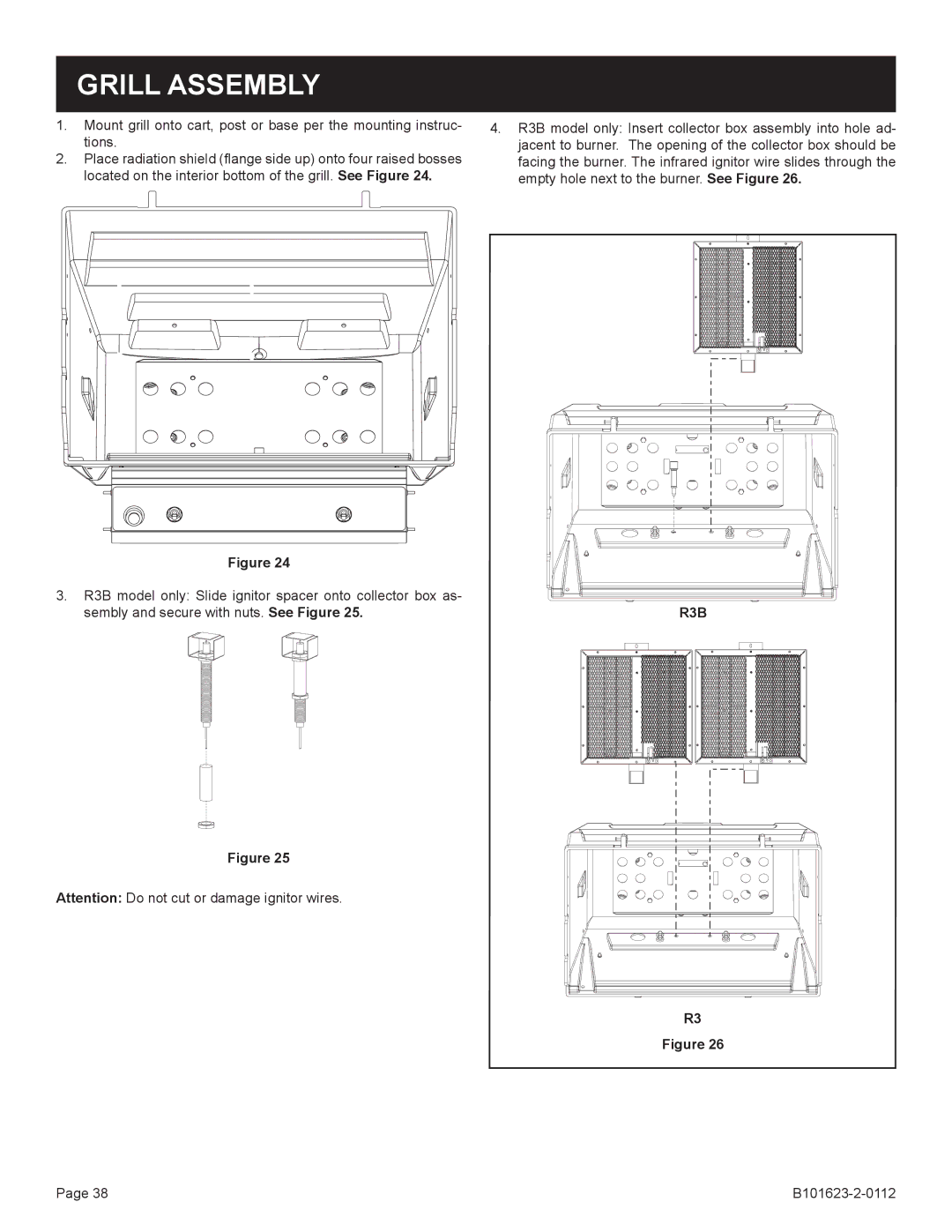 Broilmaster P3XN-1, H4XN-1, H3XPK-1, H4PK-1, H3XN-1, H3X-1, H4X-1, P4XN-1, P4X-1, P4XF-1, P3XFN-1, P3XF-1, P3X-1 manual Grill Assembly 